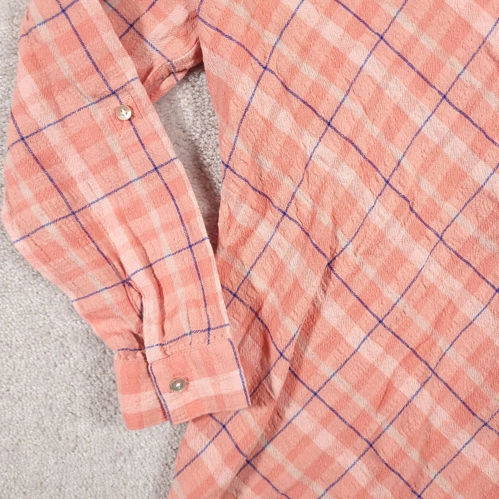 Soft Surroundings Soft Surroundings Gauzy Tunic Shirt Womens 1X Plus Coral Pink Beach V-Neck Shirt Size XL / US 12-14 / IT 48-50 - 5 Thumbnail