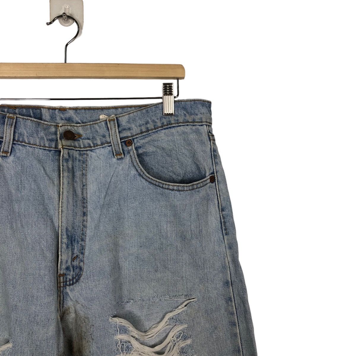 Levi's 🔥90’s Distressed Denim Jeans Levi’s Lot 555 Relaxed Fit Size US 36 / EU 52 - 5 Thumbnail