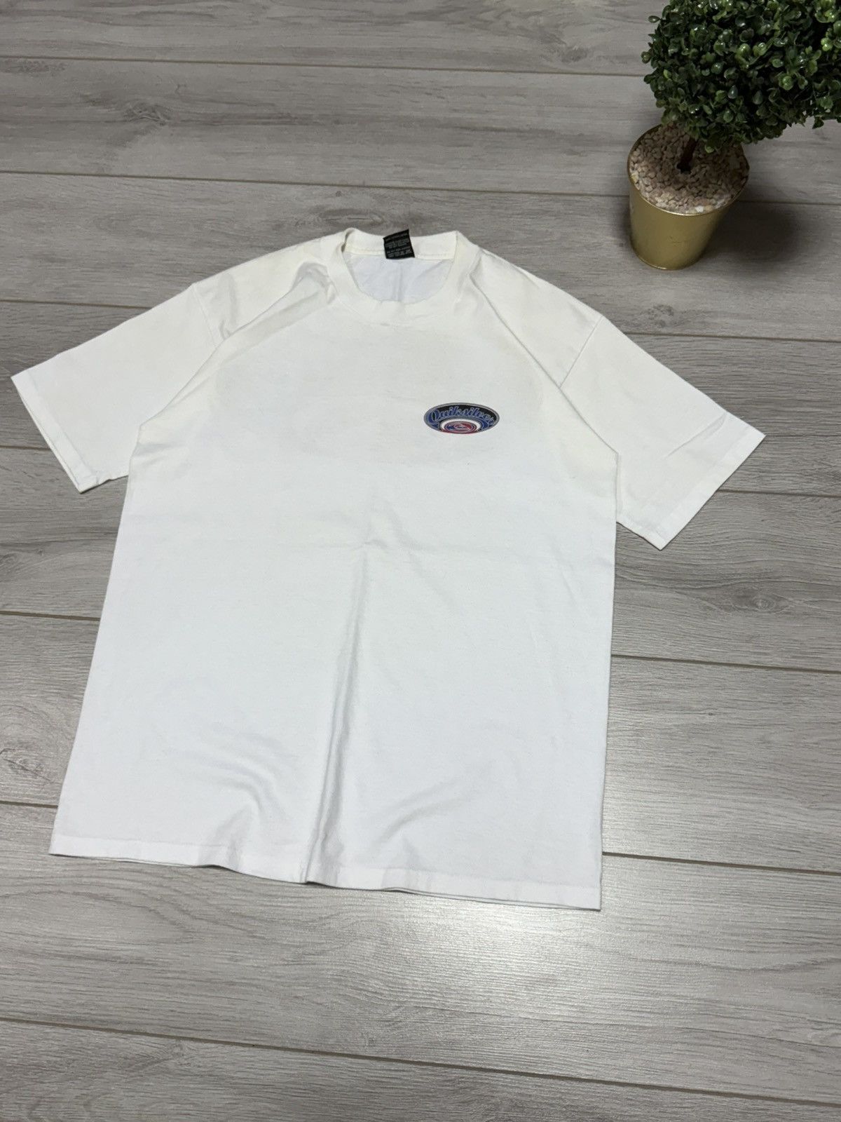 Quiksilver Quilsilver USA surf vintage big logo print tee shirt Quick Size US L / EU 52-54 / 3 - 4 Thumbnail
