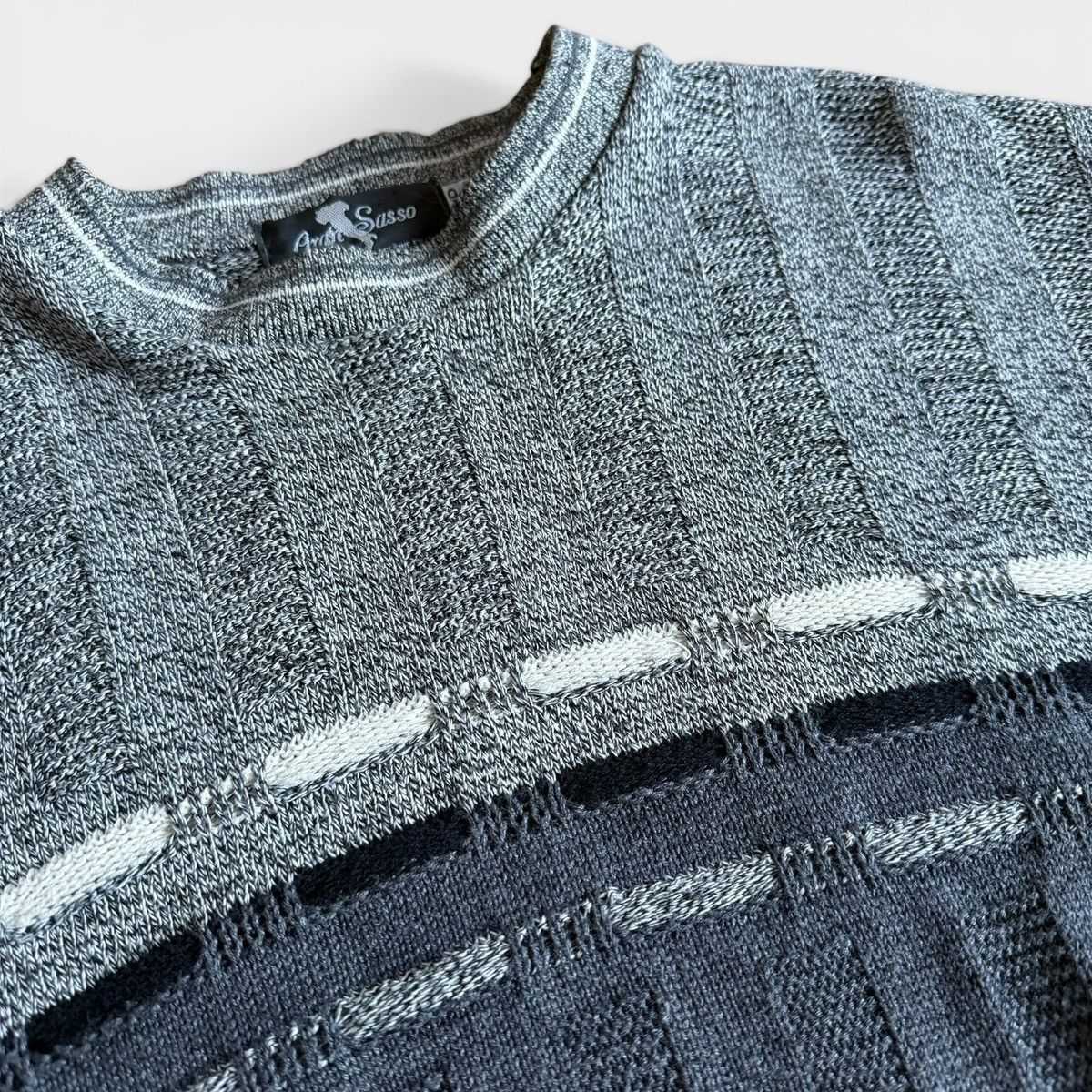 Gran Sasso Vintage Gran Sasso 3D Coogi Style Sweater Bold Knit Pullover Size US S / EU 44-46 / 1 - 2 Thumbnail