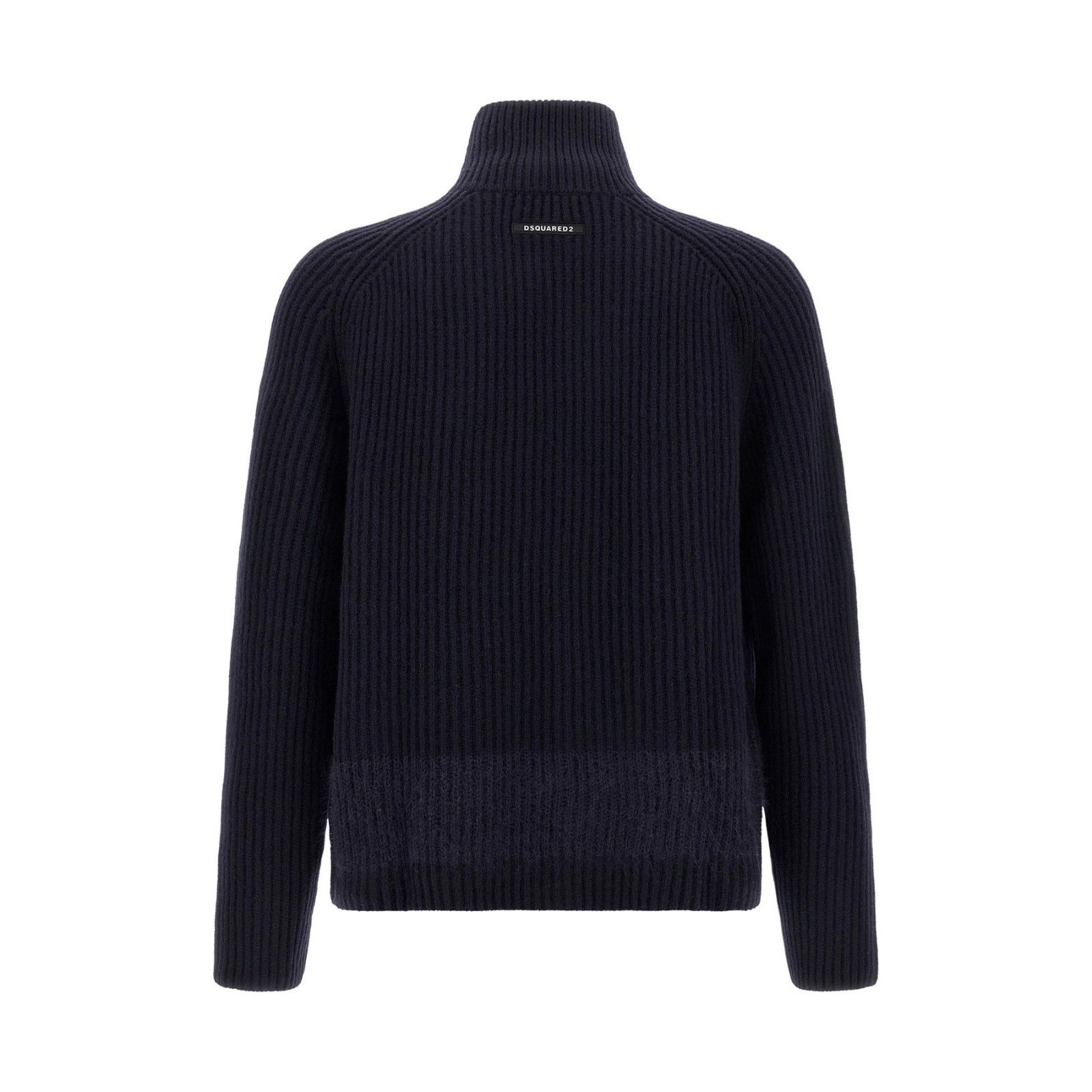 Dsquared2 DSQUARED2 Carded Blue Knit Wool Insert Turtleneck Cardigan N Size US XL / EU 56 / 4 - 2 Thumbnail