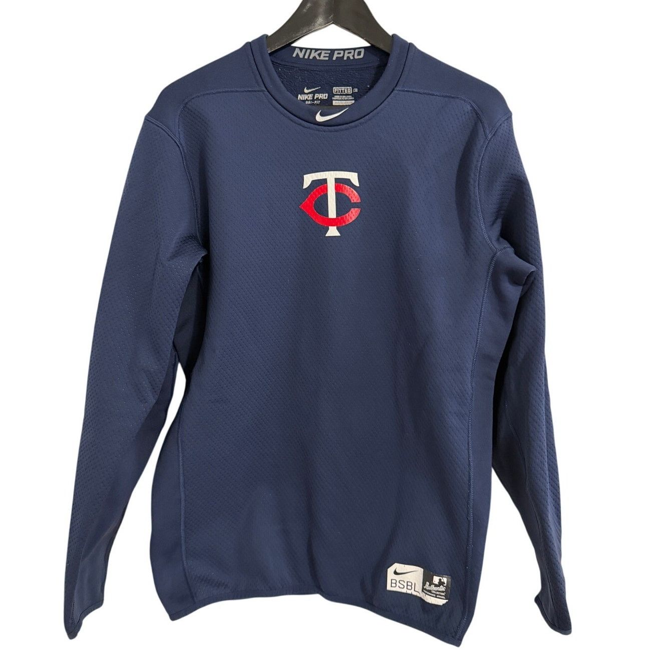 Nike Minnesota Twins Nike Pro Crewneck Sweatshirt Size Large Size US L / EU 52-54 / 3 - 1 Thumbnail