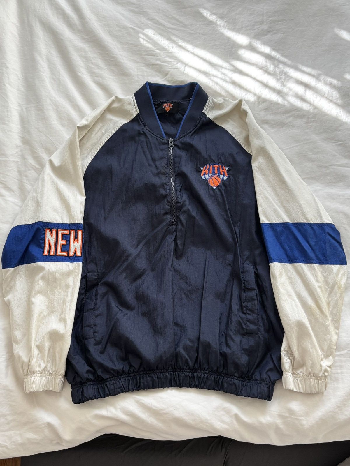 Kith for the New York Knicks Quarter Zip Nylon Jacket