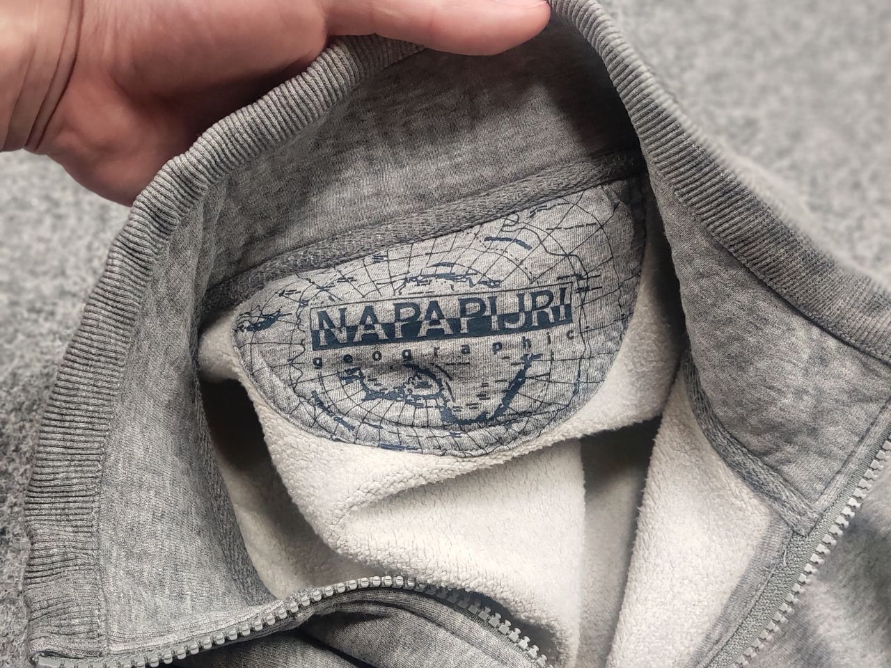 Napapijri Napapijri Balys Full Gray Logo Zip Pullover Sweatshirt Size US M / EU 48-50 / 2 - 15 Thumbnail