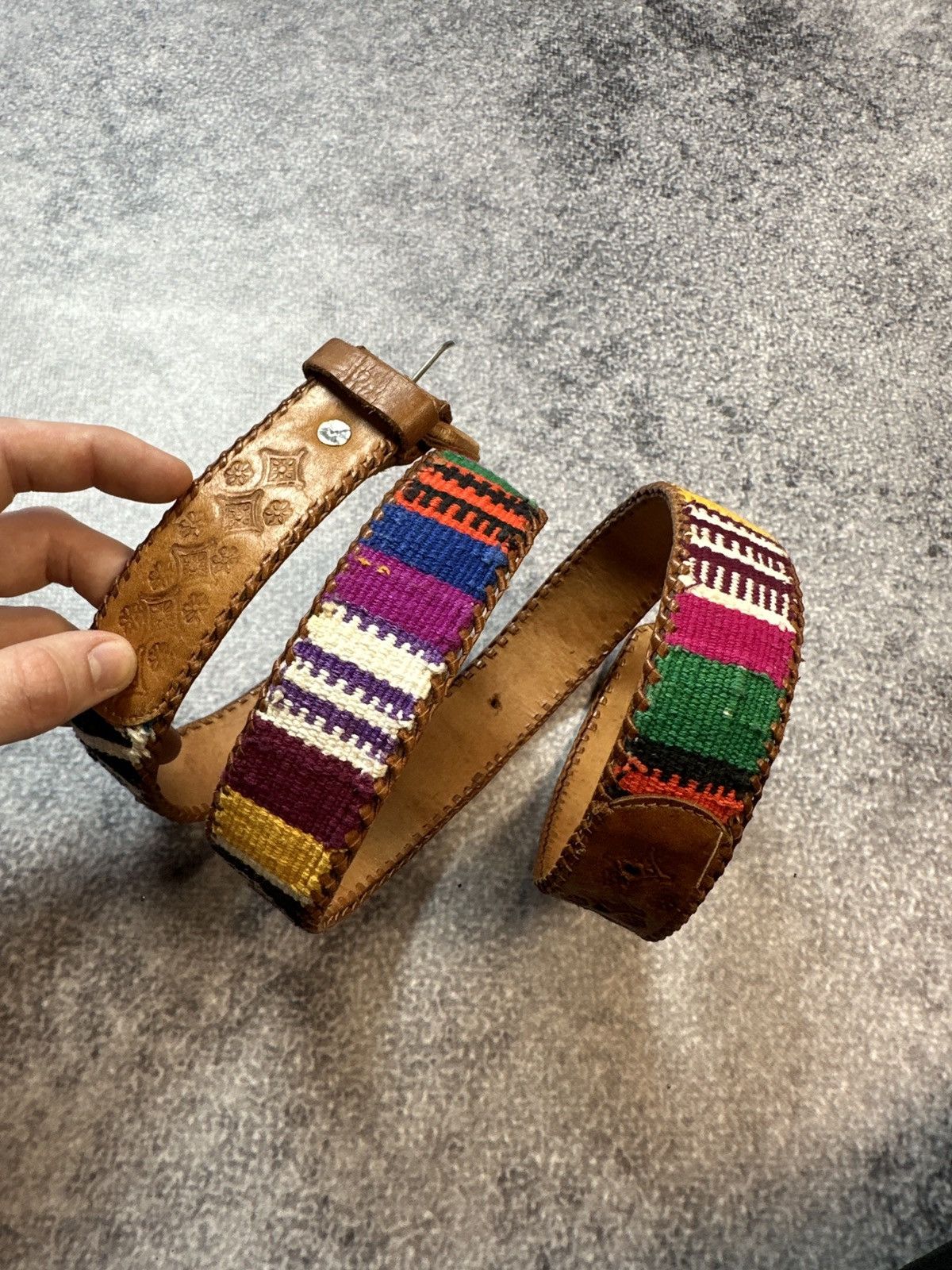 Leather Vintage Indians Cowboy Leather Belts Streetwear Avant Garde Size ONE SIZE - 2 Thumbnail