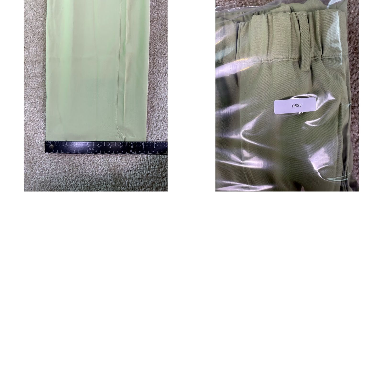 Vintage BTFBM Wide Leg Pants Green Size M Palazzo Smocked High Waist Pleated Size 32" / US 10 / IT 46 - 9 Thumbnail