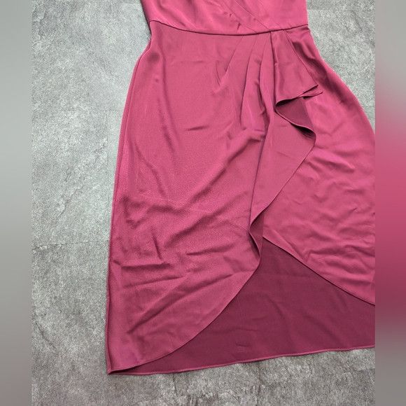 Ted Baker Ted Baker RIDAH One-Shoulder Satin Dress Oxblood Size 5 Size XL / US 12-14 / IT 48-50 - 3 Thumbnail