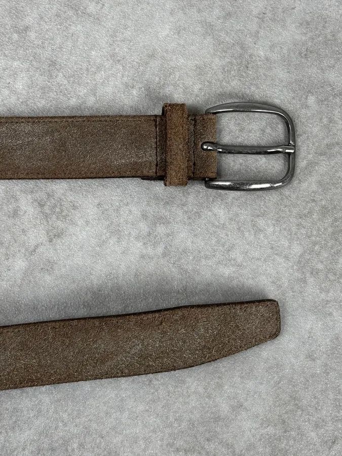 Dolce & Gabbana 2000s Dolce & Gabbana Beige Taupe Classic Suede Belt Size ONE SIZE - 4 Thumbnail