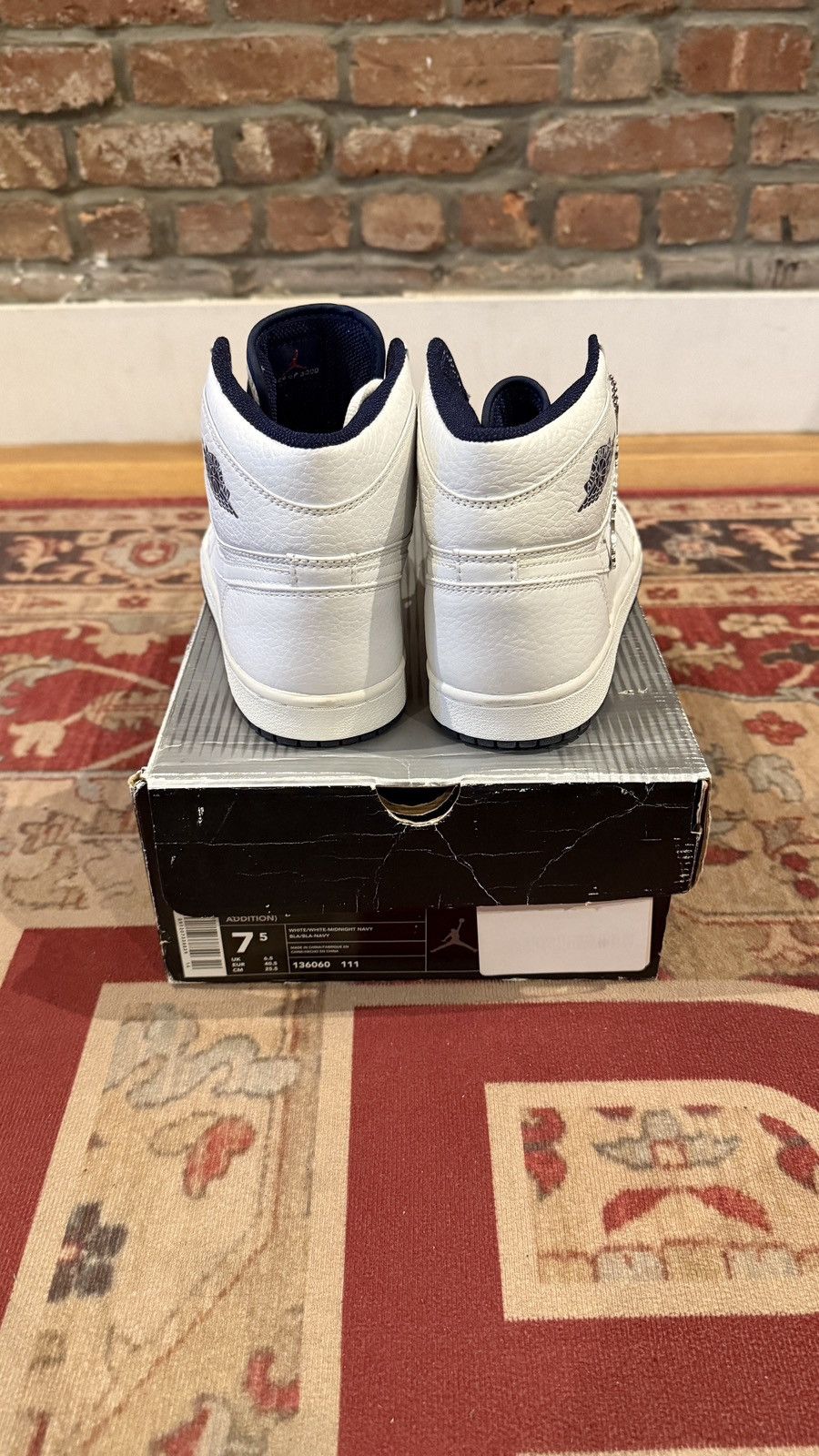 Jordan Brand Air Jordan 1 Retro+ OG “Midnight Navy” 2001 CO.JP Sz 7.5 DS Size US 7.5 / EU 40-41 - 4 Thumbnail
