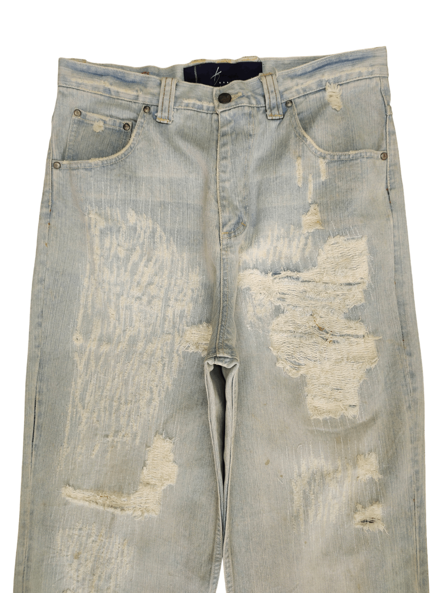 Karl Kani Karl Kani Distreesed Boro Sashiko Wide Leg Denim Baggy Jeans Size US 32 / EU 48 - 3 Thumbnail