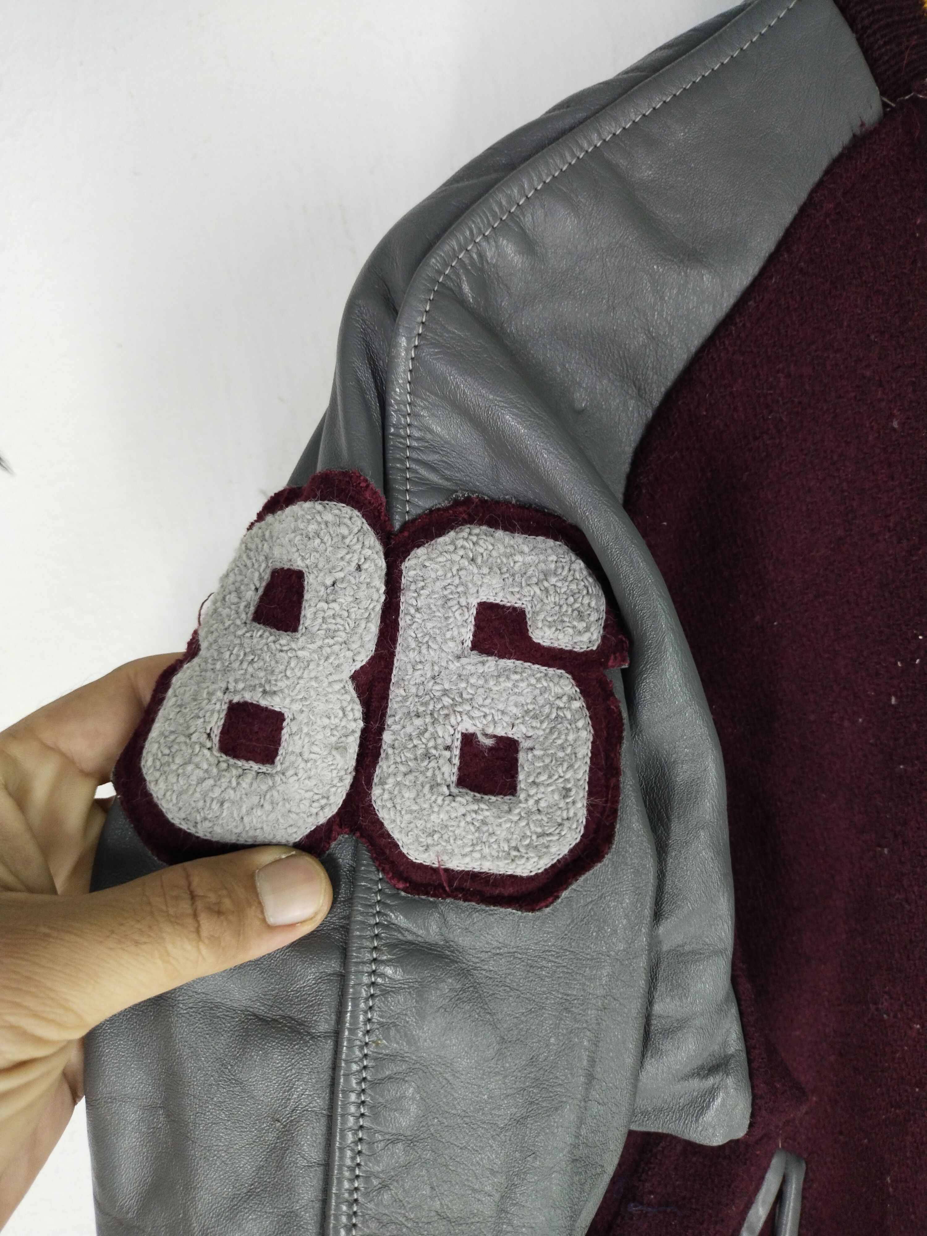 Vintage Vintage 1986's Varsity Leather Wool Jacket Size US M / EU 48-50 / 2 - 7 Thumbnail