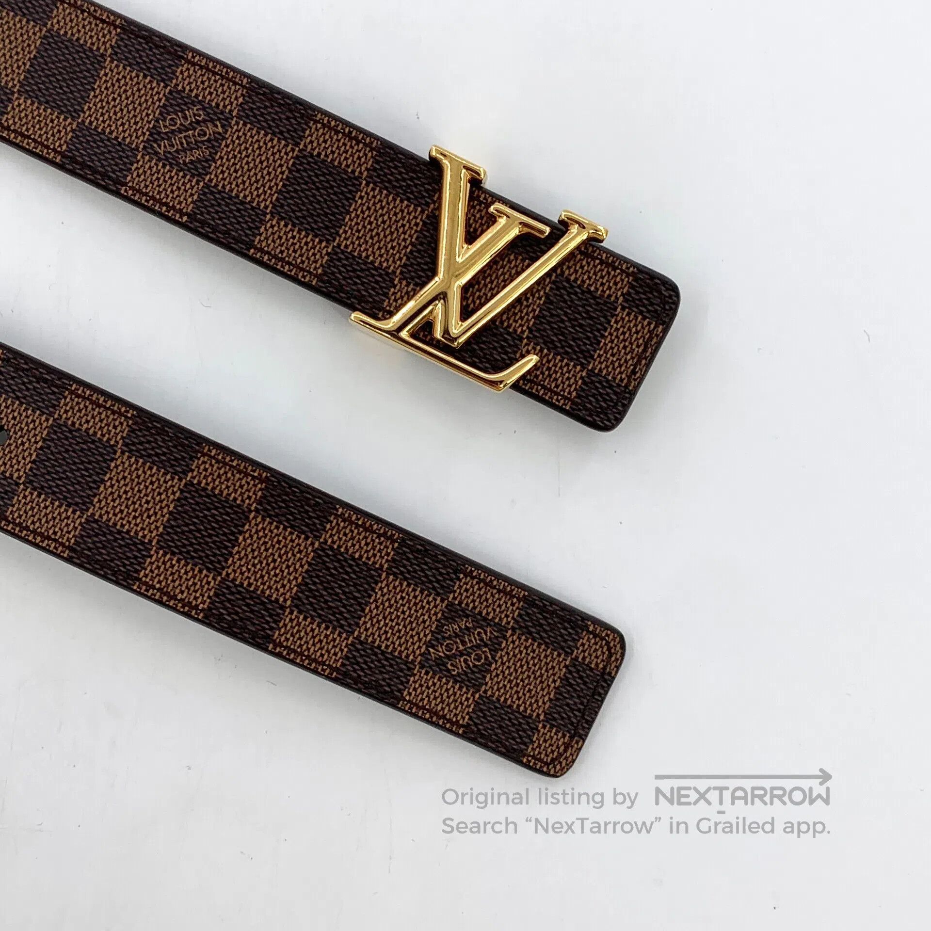 Louis Vuitton Louis Vuitton Dark Brown Checkerboard Smooth Buckle Leathe Size ONE SIZE - 4 Thumbnail