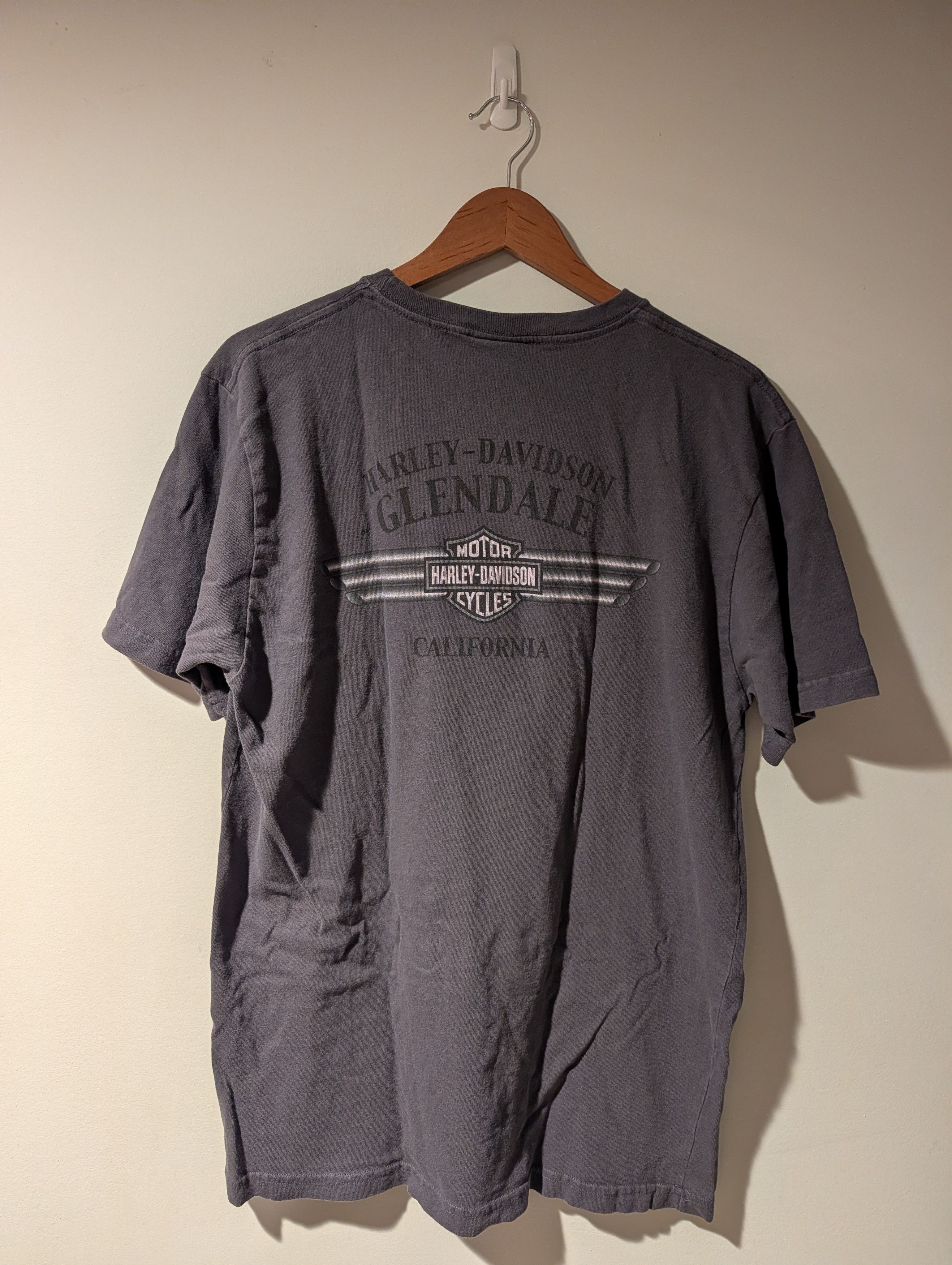 Harley Davidson Vintage Harley Davidson Shirt Glendale CA Center Logo Faded Size US L / EU 52-54 / 3 - 4 Thumbnail