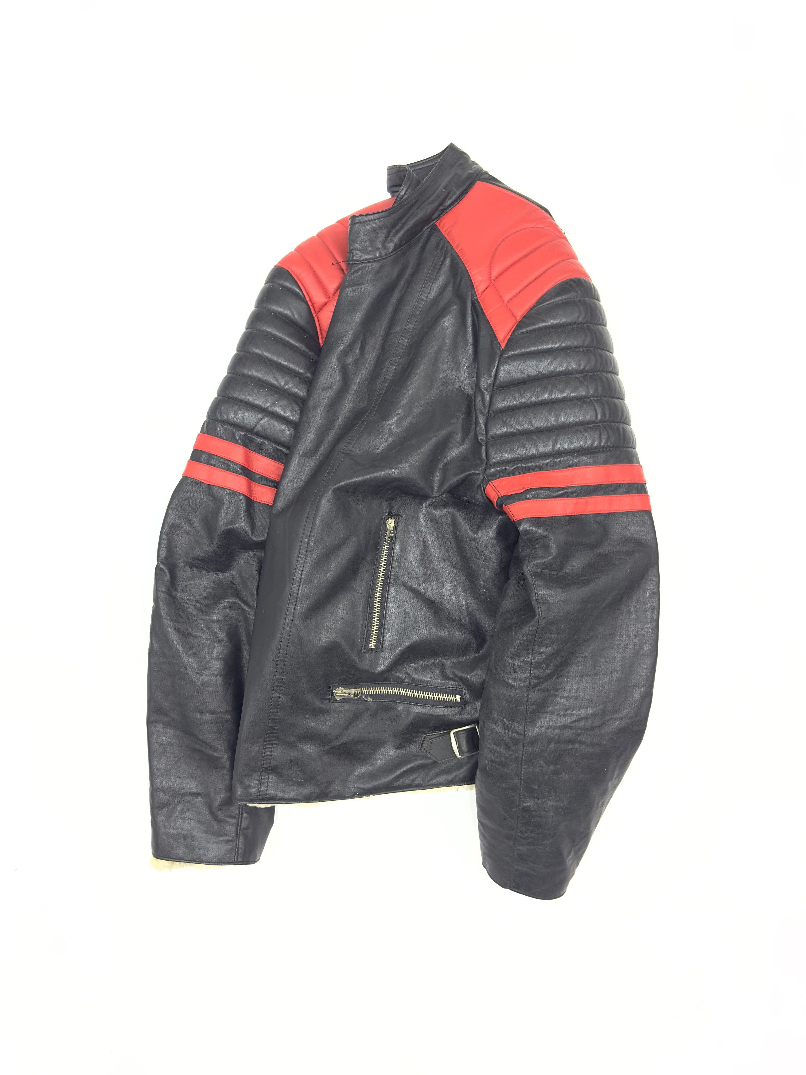 Vintage Vintage 80s Racer Leather Motorcycle Jacket Size US XL / EU 56 / 4 - 2 Thumbnail