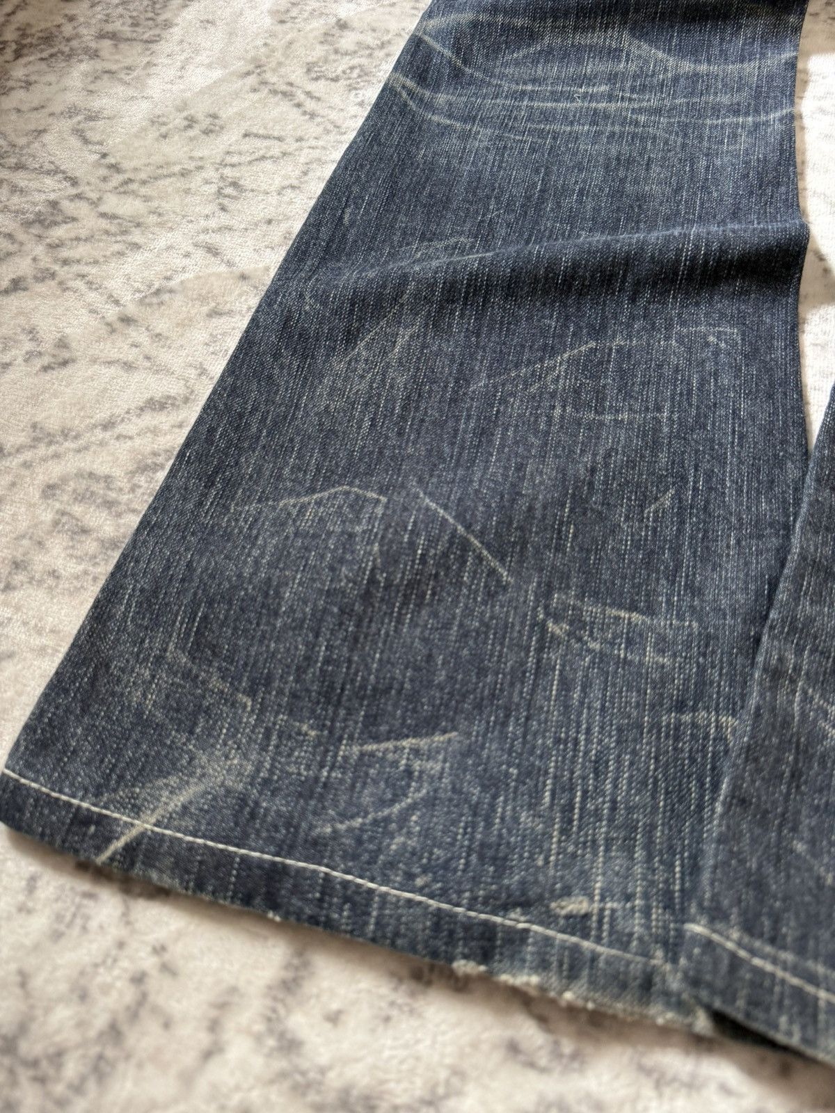 Le Grande Bleu (L.G.B.) Edwin 503 Japan Muddy Wash Flared Jeans Size US 28 / EU 44 - 17 Thumbnail