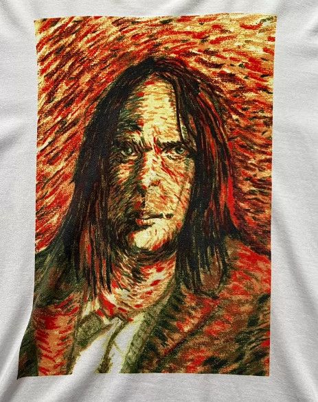 Number (N)ine Number (N)ine SS08 “Birds” Neil Young Oil Painting T-Shirt Size US L / EU 52-54 / 3 - 3 Thumbnail