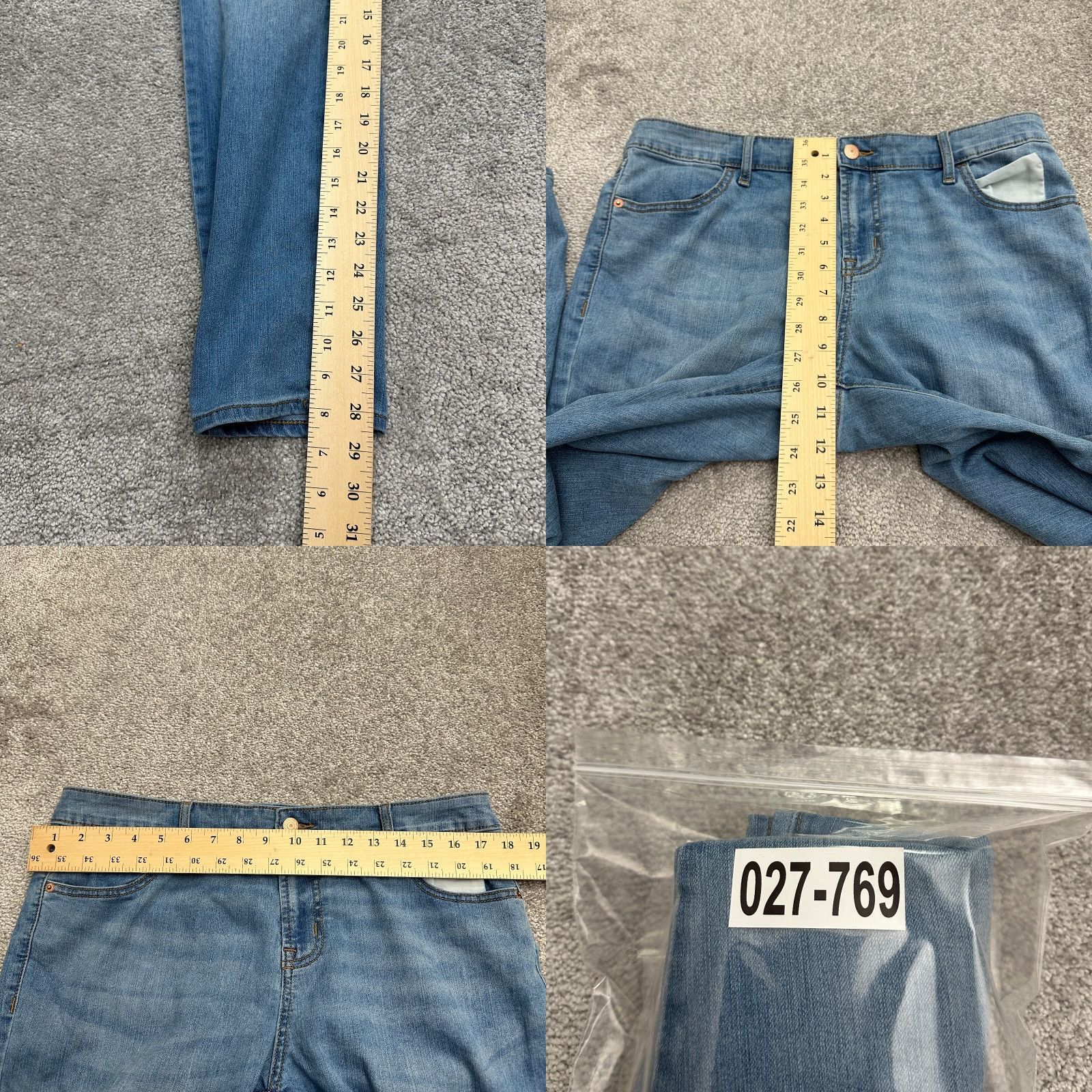 Old Navy Old Navy Super Skinny Jeans Womens 14 Blue Medium Wash Mid Rise 36x28 Size 36" / US 14 / IT 50 - 8 Thumbnail