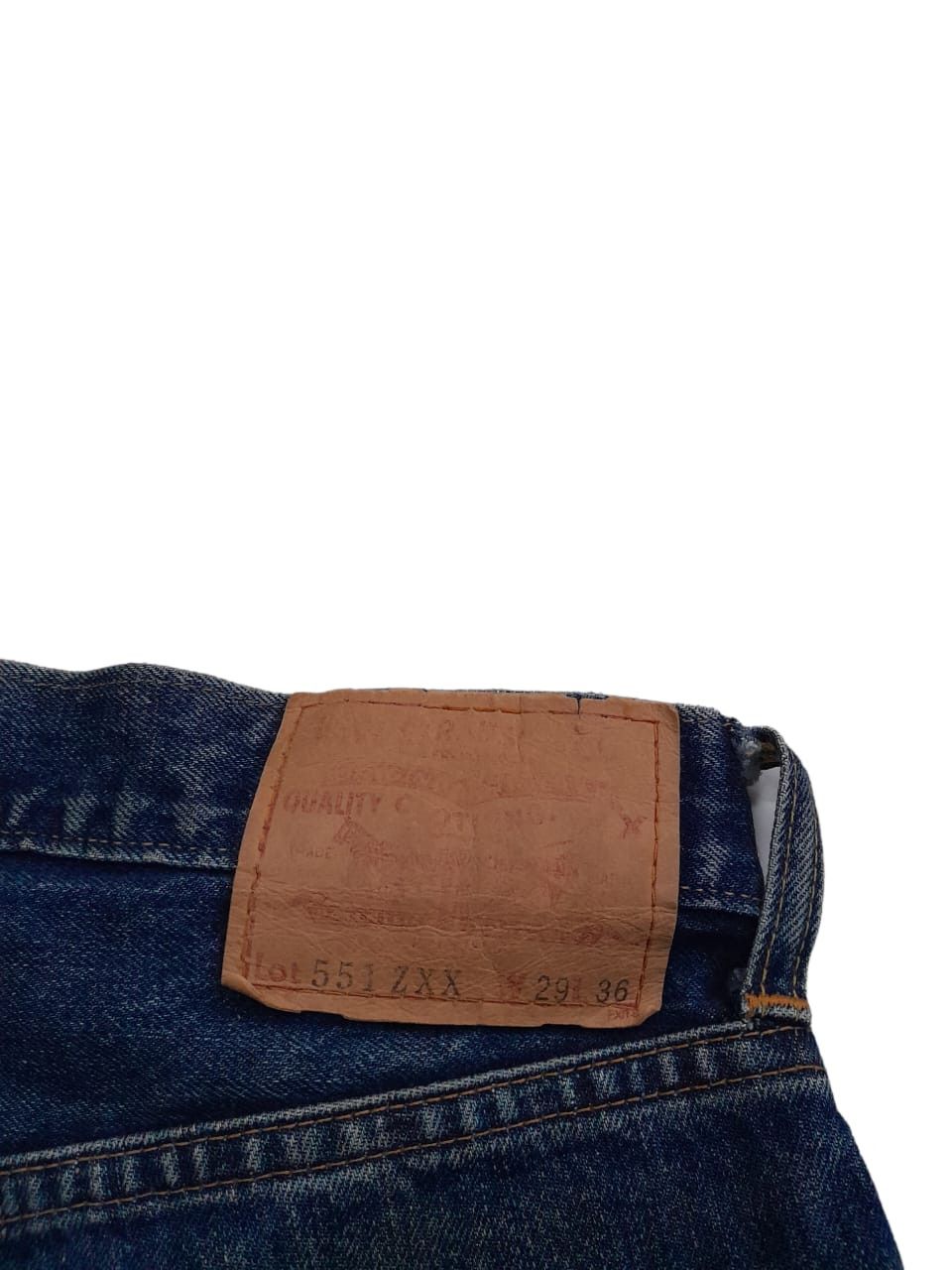 Levi's 90s Levis 551ZXX Hidden Rivets 555 Big E Selvedge (F133) Size US 28 / EU 44 - 3 Thumbnail