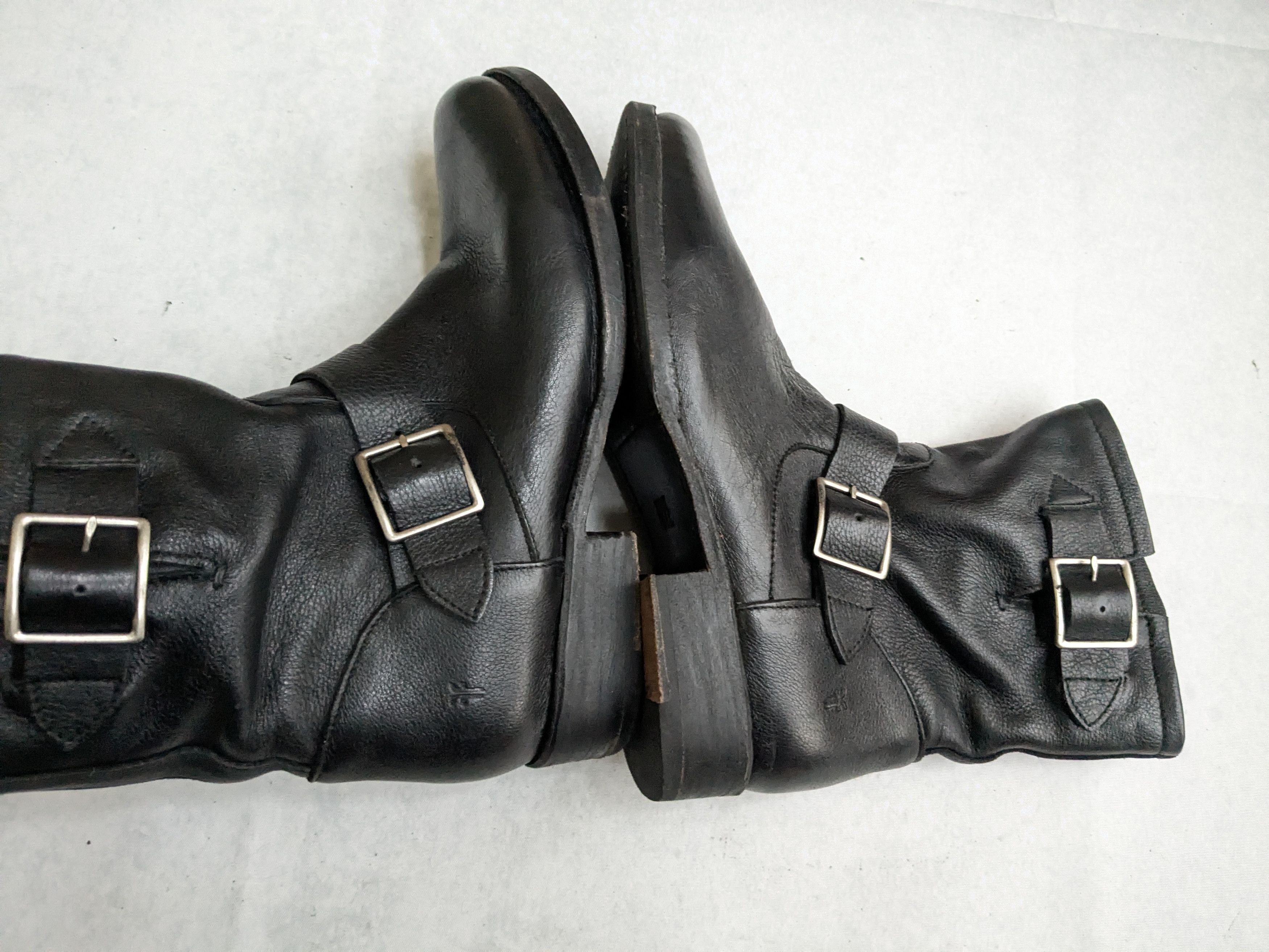Frye Frye Engineer Boots Black Leather 7 Leather Buckle Size US 7 / EU 40 - 5 Thumbnail
