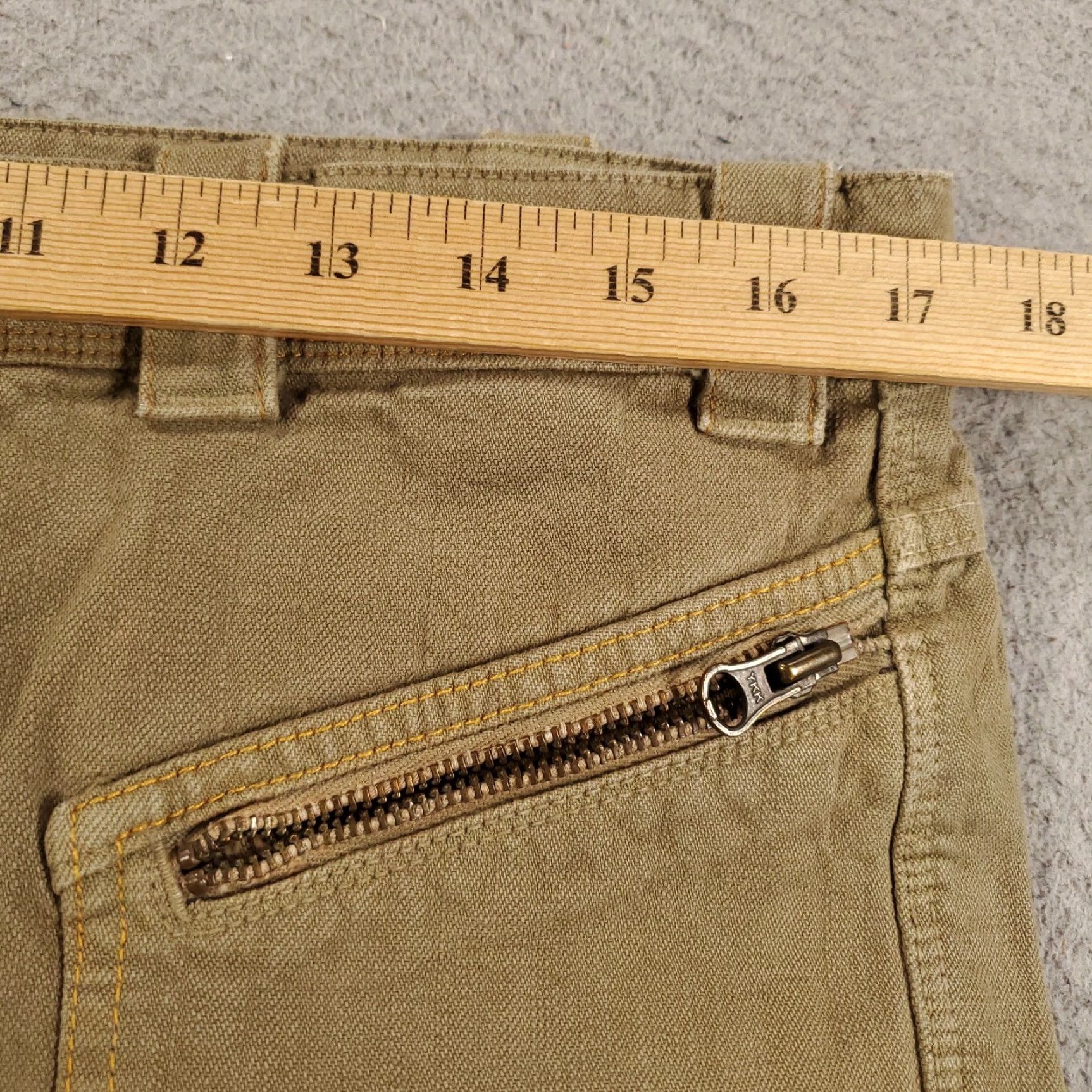 7 For All Mankind Womens 7 For All Mankind Pants Time Wide-Leg Cargo Zip Front Pockets Brown Tan 30 34x33 90s Vintage Womens Size 30" / US 8 / IT 44 - 3 Thumbnail
