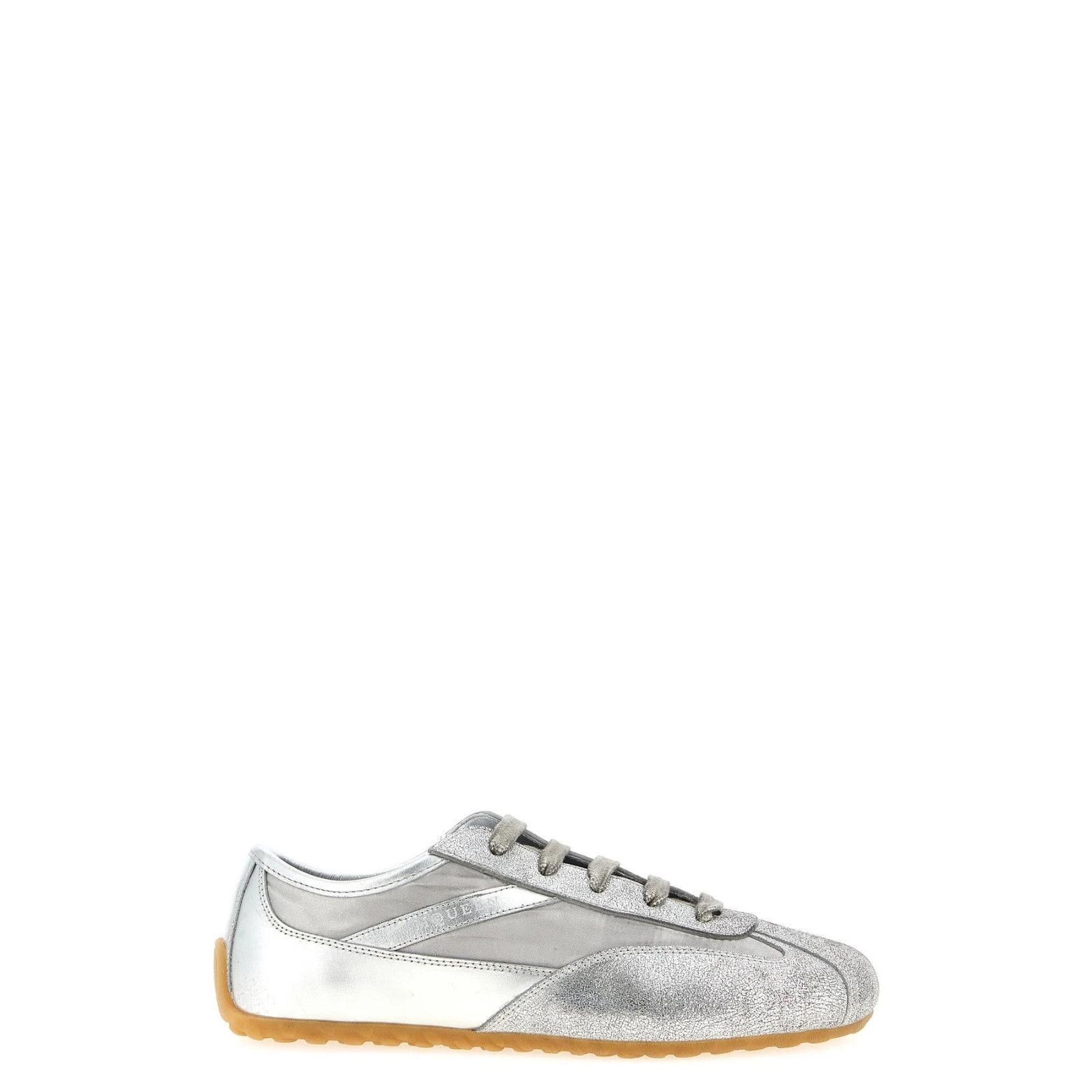 Alexander McQueen ALEXANDER MCQUEEN Boxe Basse Silver Leather Sneakers New & A Size US 6 / IT 36 - 1 Thumbnail