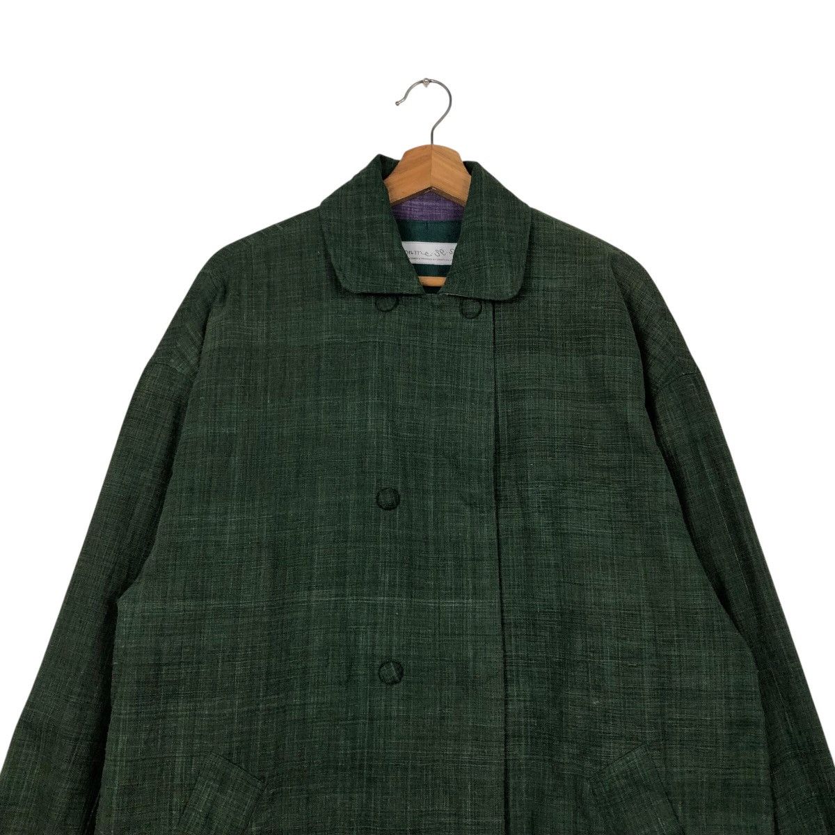 Issey Miyake 📌Rich Green Vintage Jacket Comme Se Soir Buckle Size US M / EU 48-50 / 2 - 4 Thumbnail