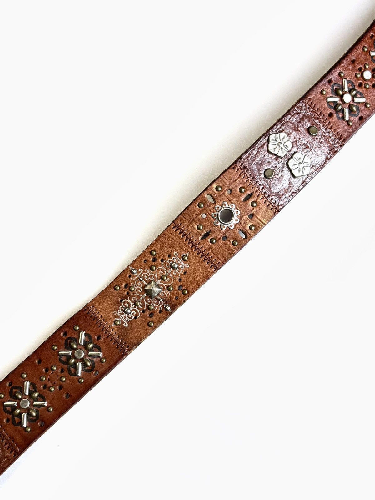 Fossil Fossil Patchwork Leather Belt Size ONE SIZE - 4 Thumbnail
