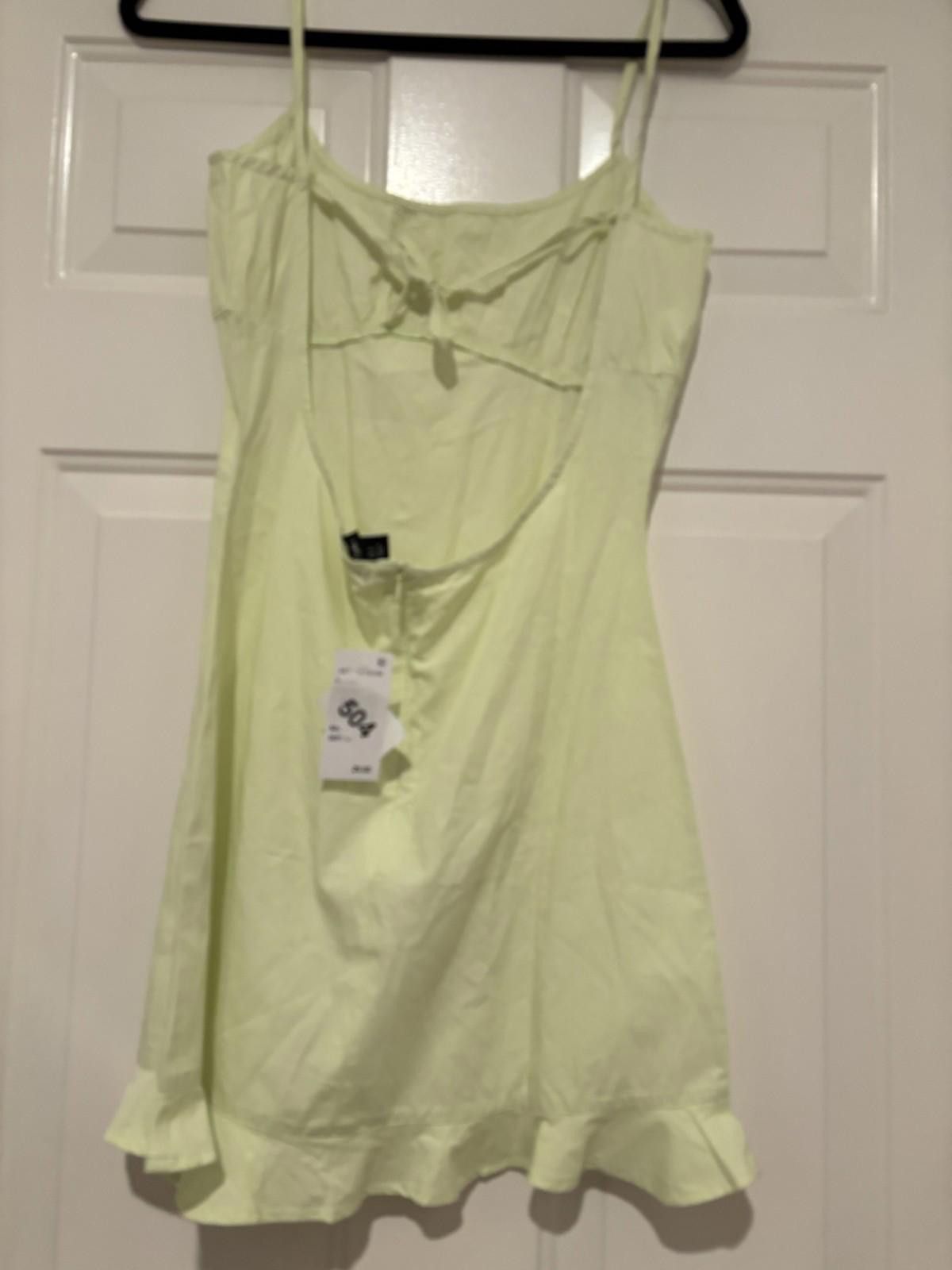 Designer Womens sz 4 neon green Nasty Gal sun dress new # 350 Size S / US 4 / IT 40 - 2 Thumbnail