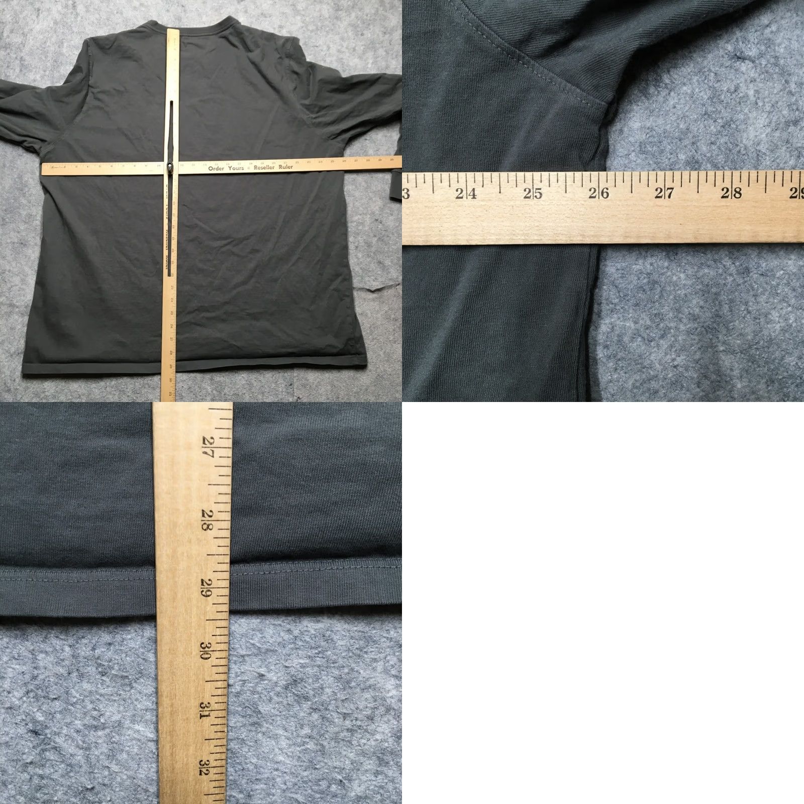 Vintage American Giant Shirt Men 3XL Dark Gray Long Sleeve Pocket Tee Made in USA Cotton Size US XXL / EU 58 / 5 - 8 Thumbnail