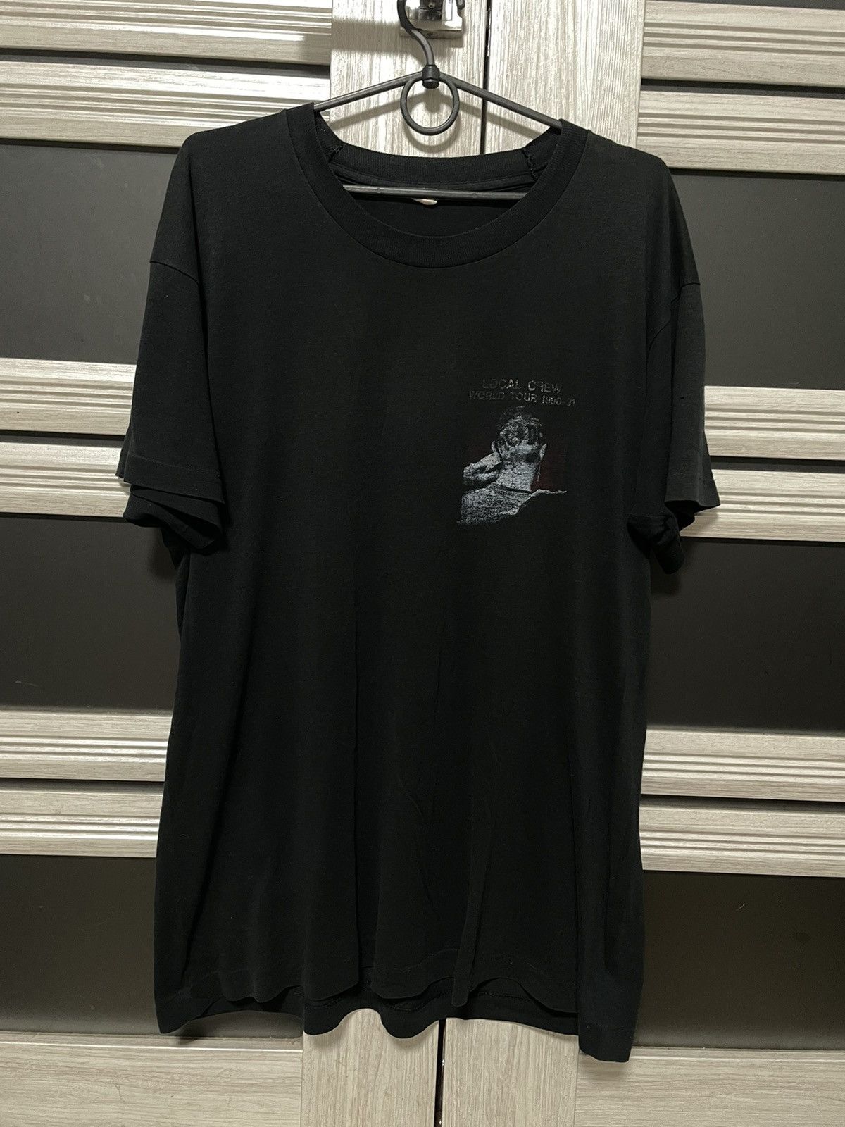 AC/DC Vintage 1990s AC/DC Local Crew Razors Edge Tour Tee XXL Size US XXL / EU 58 / 5 - 1 Thumbnail