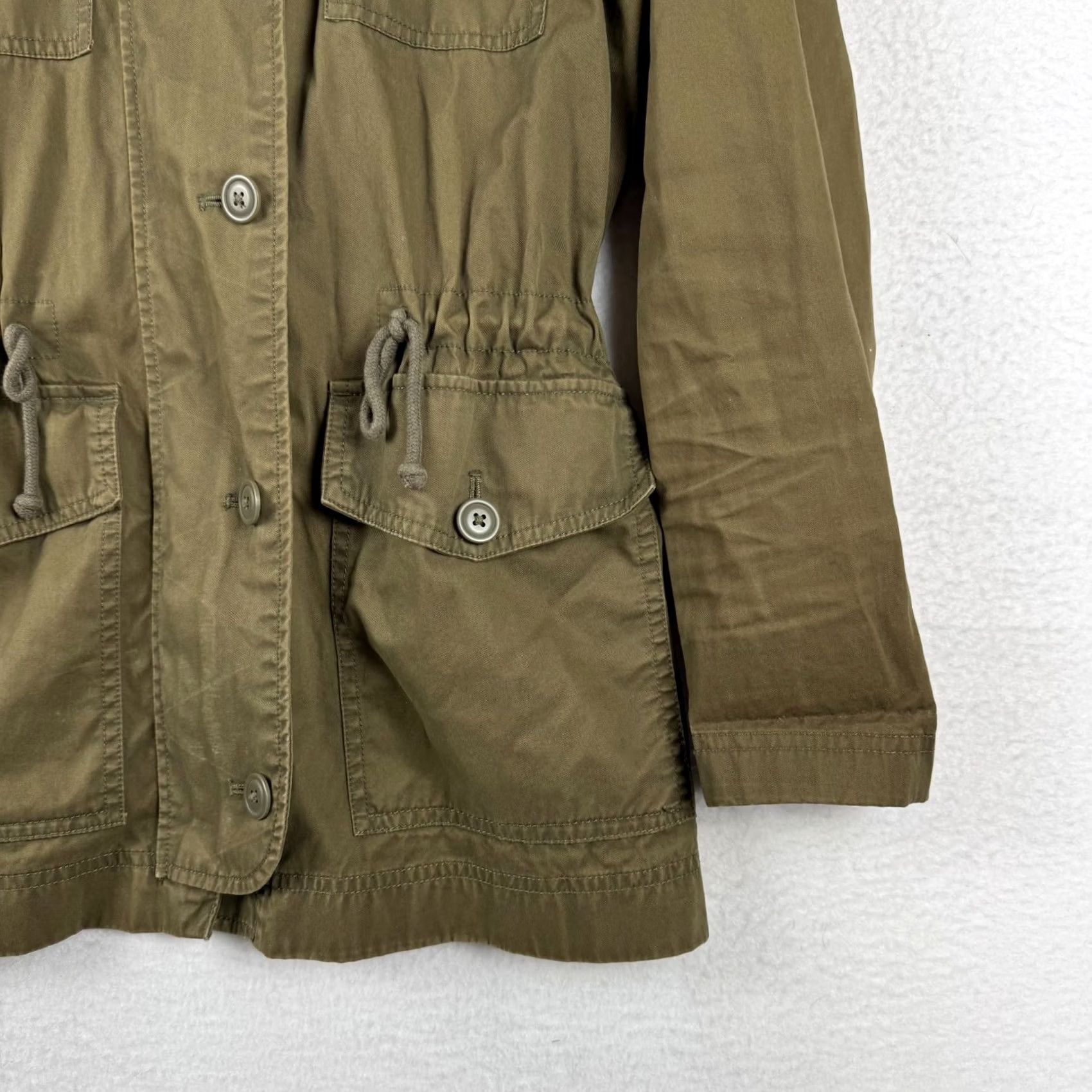 J.Crew J.CREW Jacket Women XS Military Hooded Green Canvas Fatigue Military Jacket Size XS / US 0-2 / IT 36-38 - 3 Thumbnail