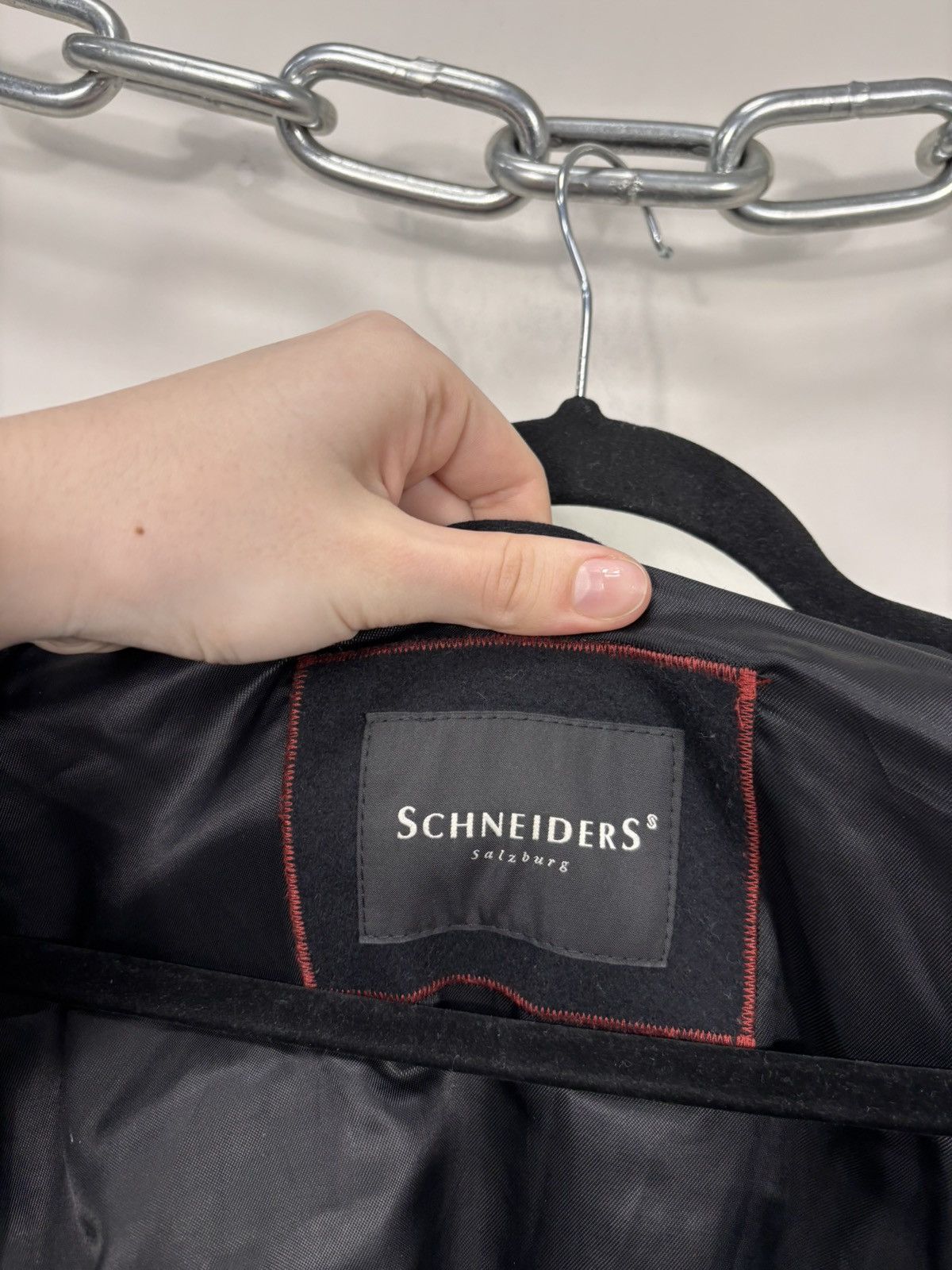 Schneiders Schneiders Salzburg Men’s Black Rainloden Wool Full Zip Coat Size US L / EU 52-54 / 3 - 13 Thumbnail