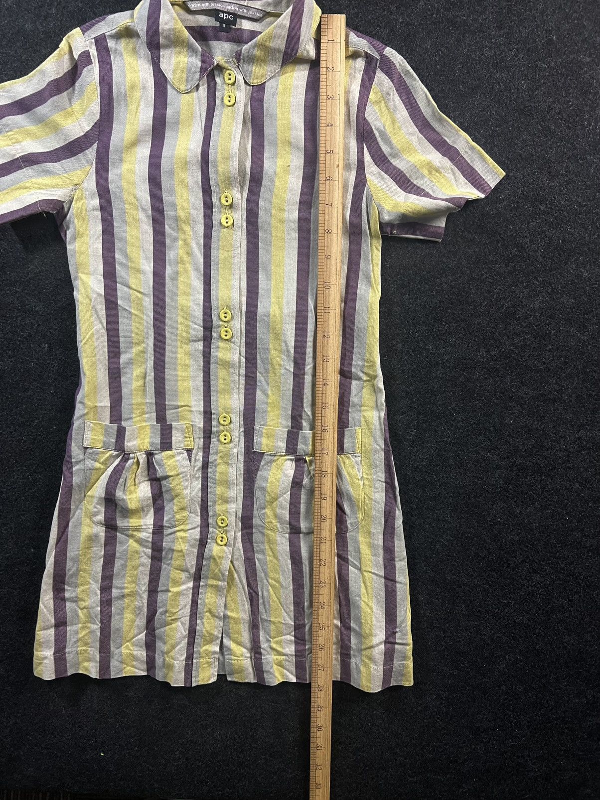 A.P.C. Vintage APC jessica ogden multi strip buttoned blouse Size S / US 4 / IT 40 - 6 Thumbnail