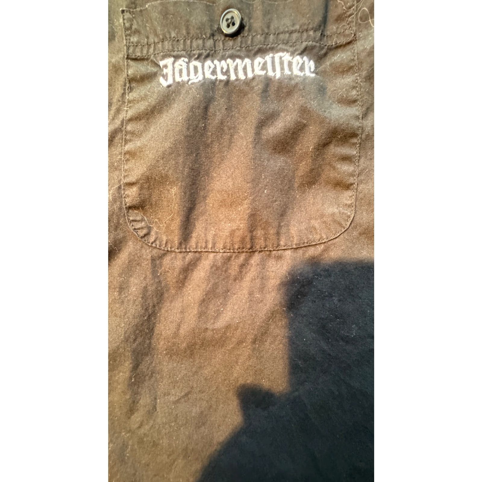 Vintage Jagermeister Shirt Mens Black Button-Down Size Large 100% Cotton 1557 Size US L / EU 52-54 / 3 - 3 Thumbnail
