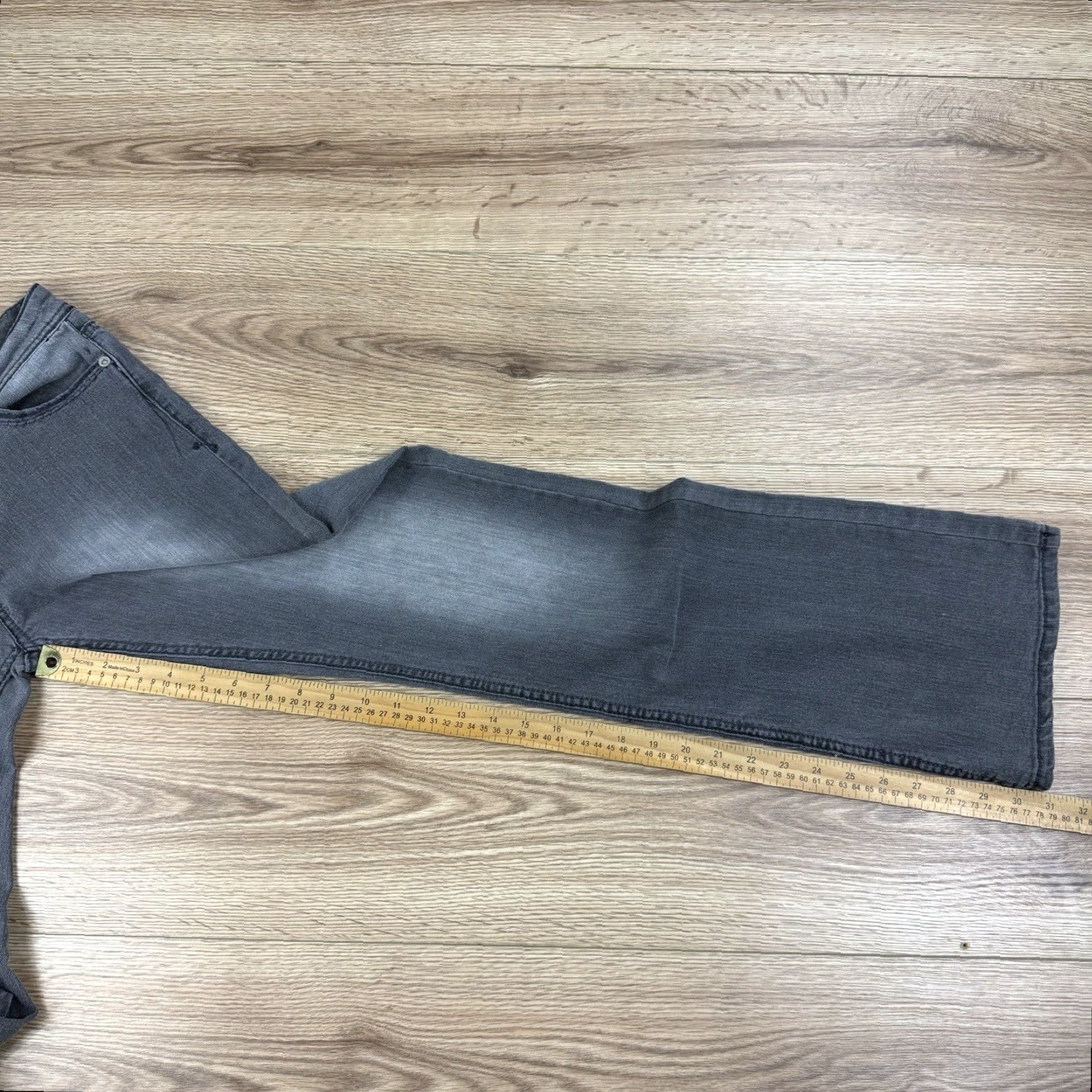 Jordache Jordache Jeans Womens 4 Grey Distressed Bootcut Denim Low Rise 31in Inseam Women Boys Girls Size 27" / US 4 / IT 40 - 7 Thumbnail