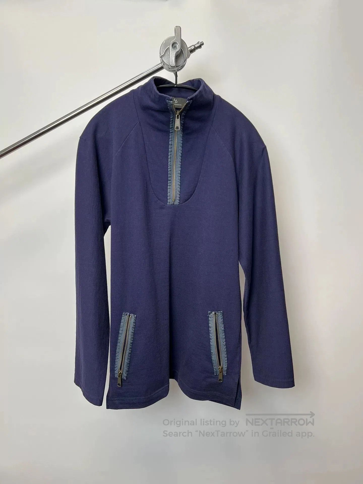 Yohji Yamamoto Yohji Yamamoto Zip Neck Long Sleeve Sweatshirt. Size US L / EU 52-54 / 3 - 1 Thumbnail