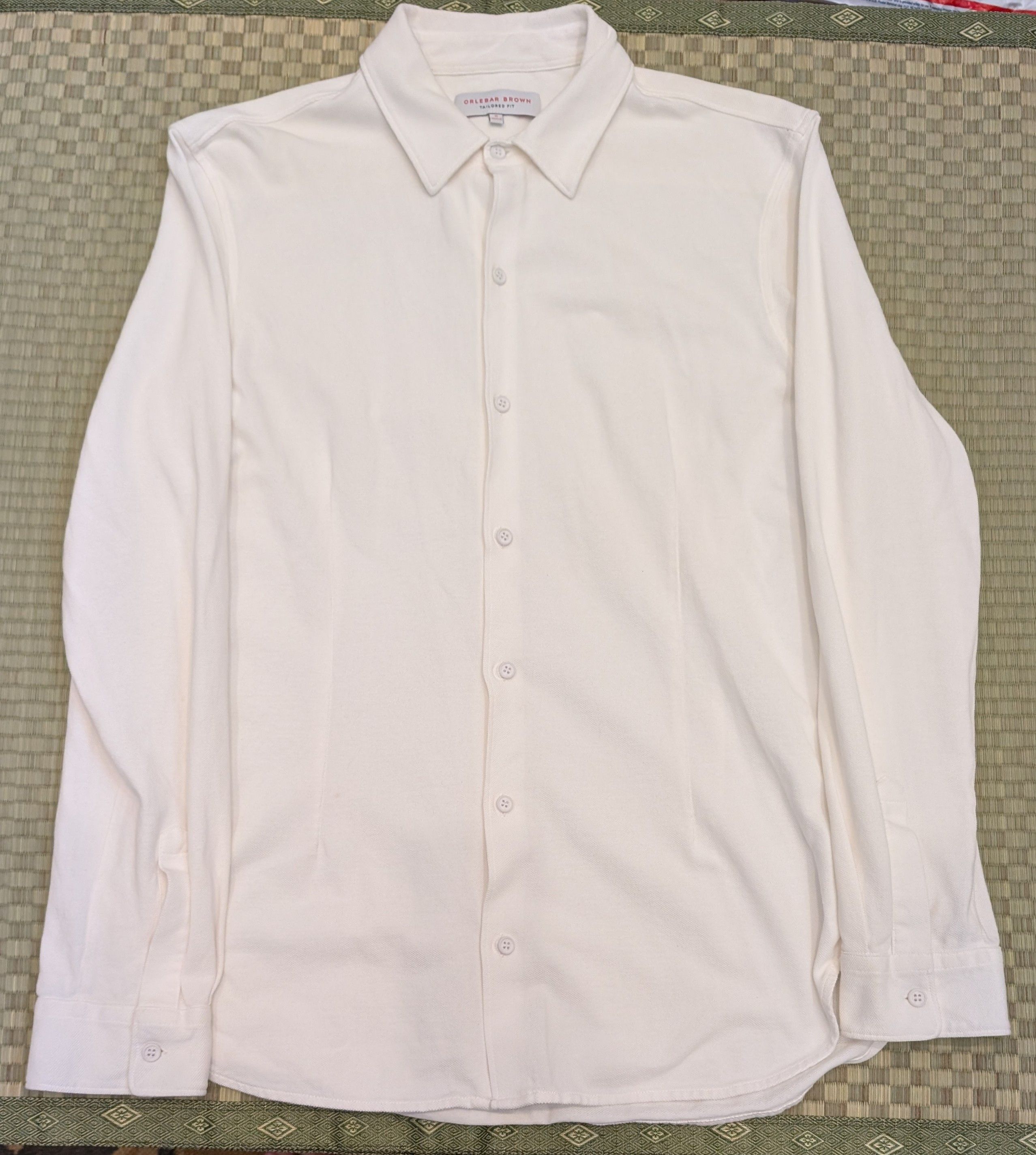 Orlebar Brown Orlebar Brown Giles Pique Classic Shirt Made in Portugal Size US XL / EU 56 / 4 - 1 Thumbnail