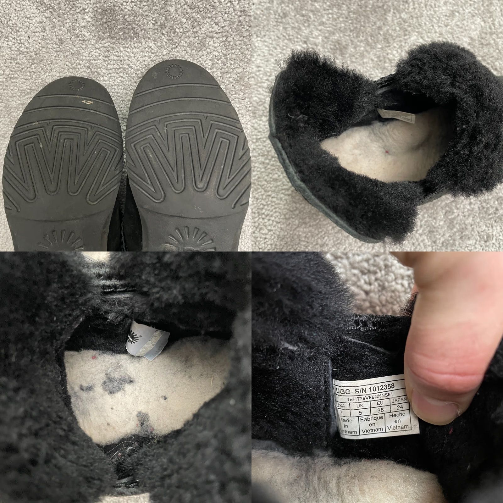 Ugg UGG Mckay Suede Shearling Ankle Boots Womens 7 Eu 38 Black Slip On Sheepskin Size US 7 / IT 37 - 9 Thumbnail