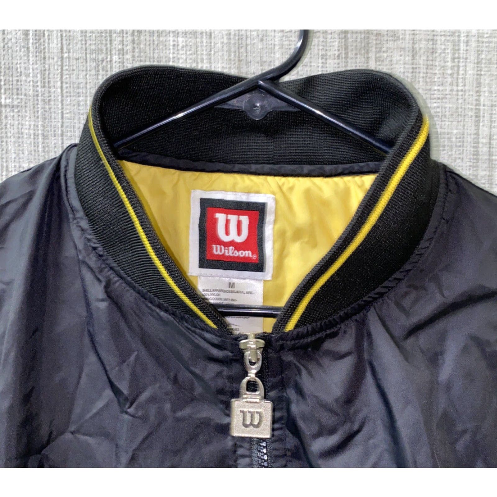 Wilson VINTAGE Wilson Black Nylon Full Zip Water Resistant Rain Jacket Adult Medium Size US M / EU 48-50 / 2 - 3 Thumbnail