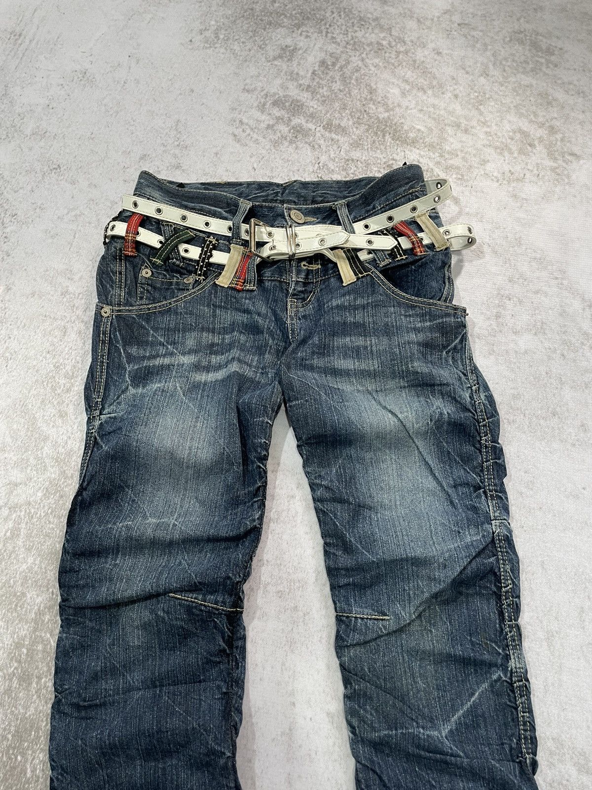 Japanese Brand 2000s japan double waist denim y2k style Size US 30 / EU 46 - 2 Thumbnail