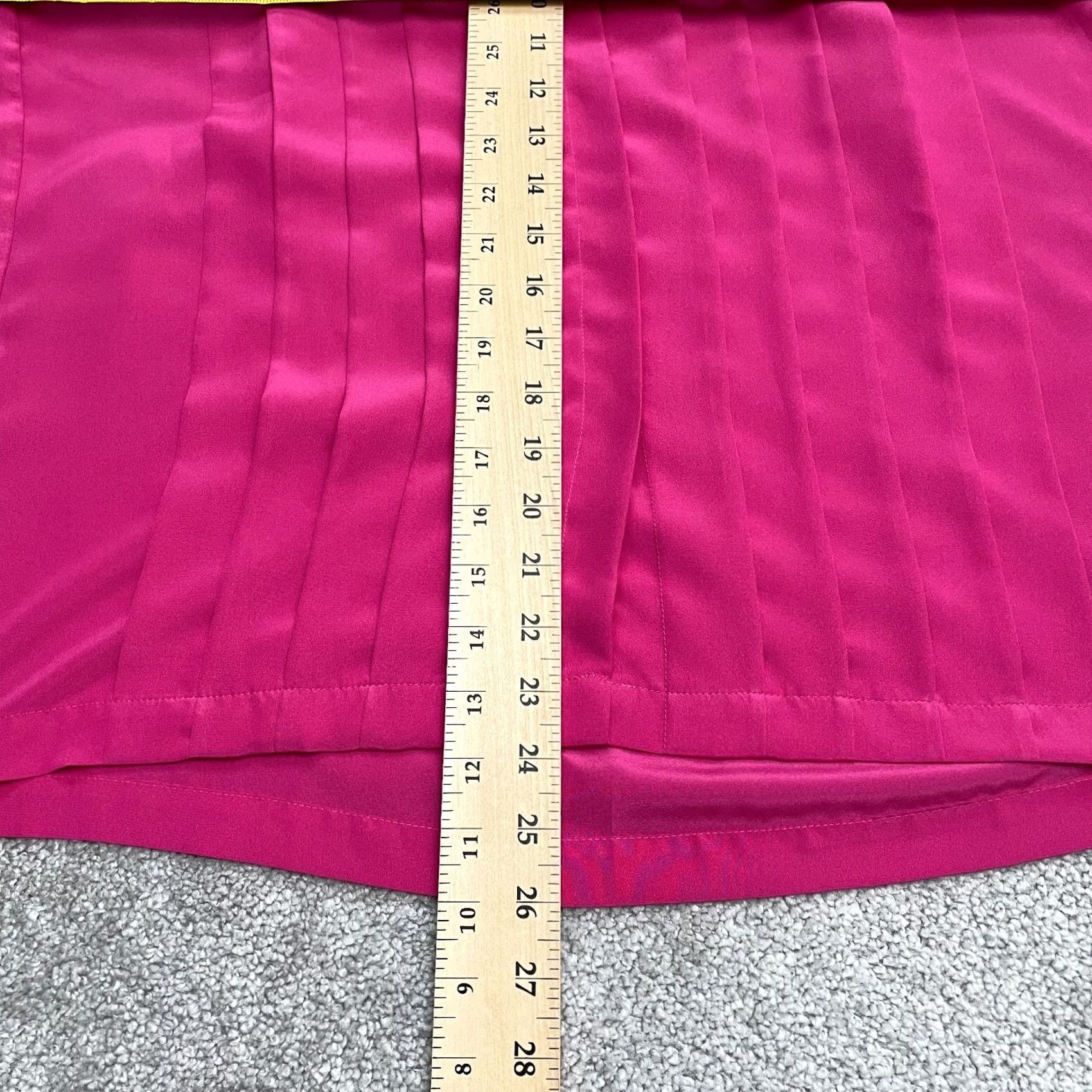 Pinko Unbranded Satin Pleated Blouse Womens Large Pink Long Sleeve Collared Padded Top Size L / US 10 / IT 46 - 4 Thumbnail