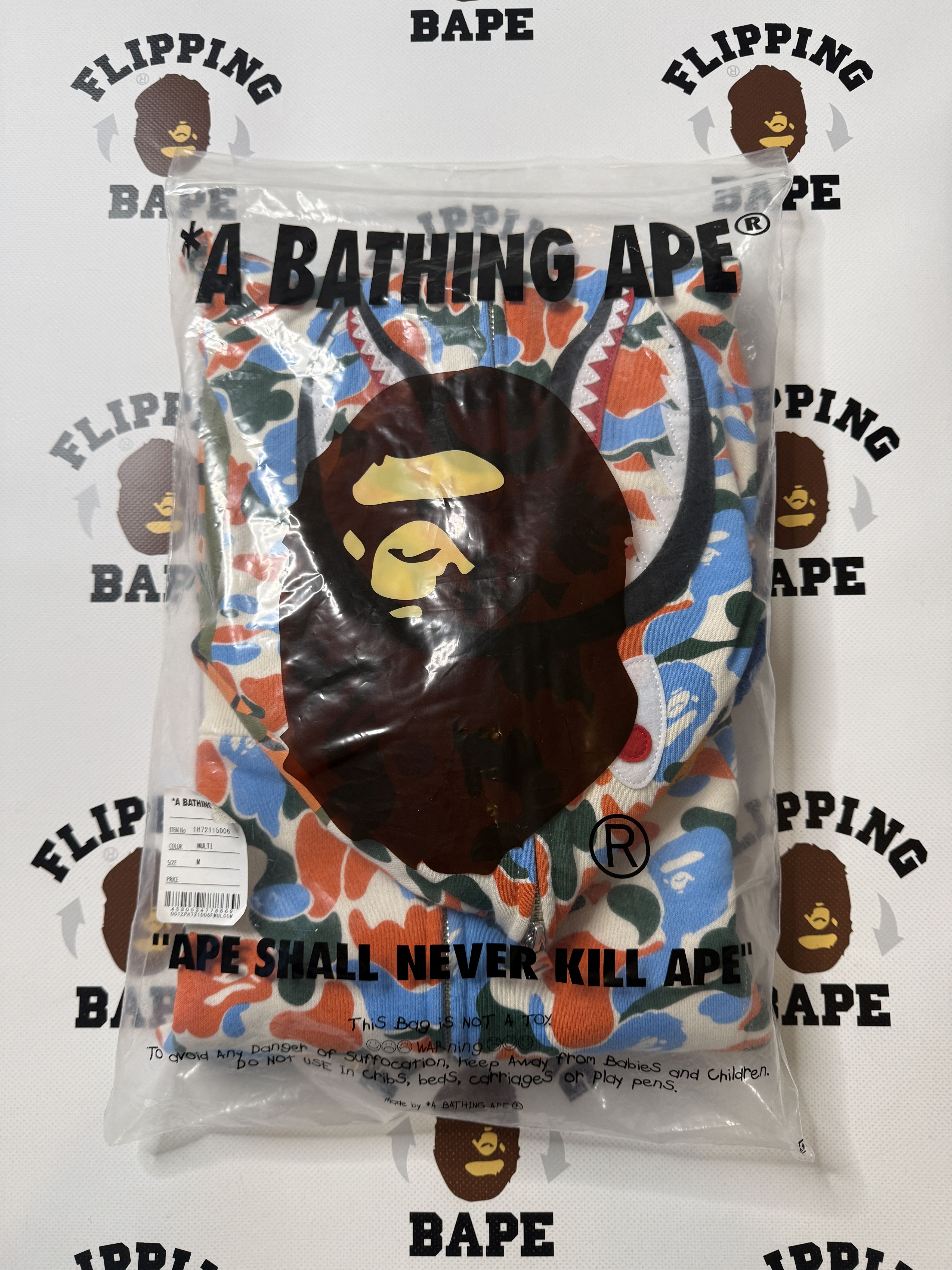 Bape BAPE STORE INDONESIA SHARK FULL ZIP HOODIE (2023) Size US M / EU 48-50 / 2 - 17 Thumbnail