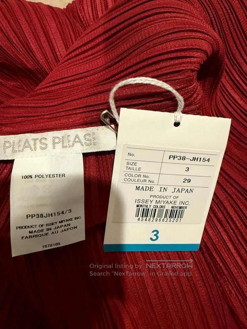Issey Miyake Issey Miyake Burgundy Dress Size L / US 10 / IT 46 - 4 Thumbnail