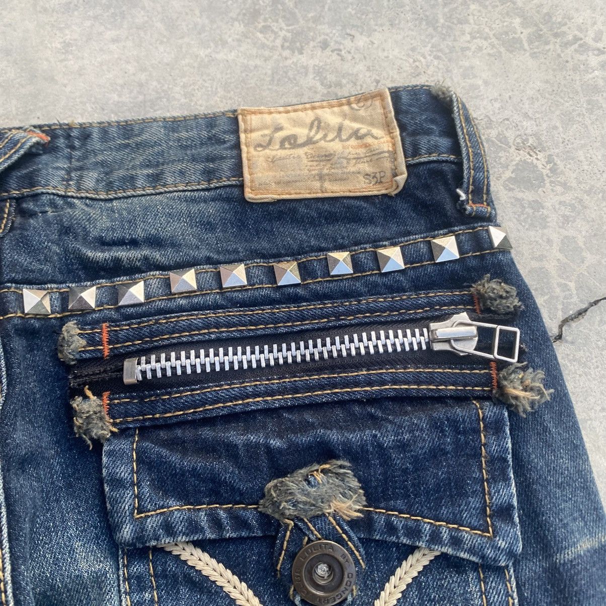 If Six Was Nine × Japanese Brand × Le Grande Bleu (L.G.B.) LOLITA Exotic Studded Flare Size US 30 / EU 46 - 6 Thumbnail