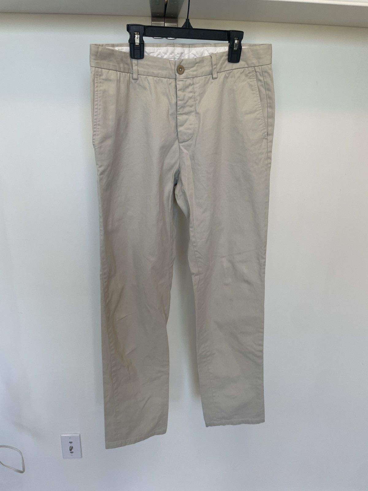 image of Maison Margiela Officer Twill Chinos in Beige, Men's (Size 32)