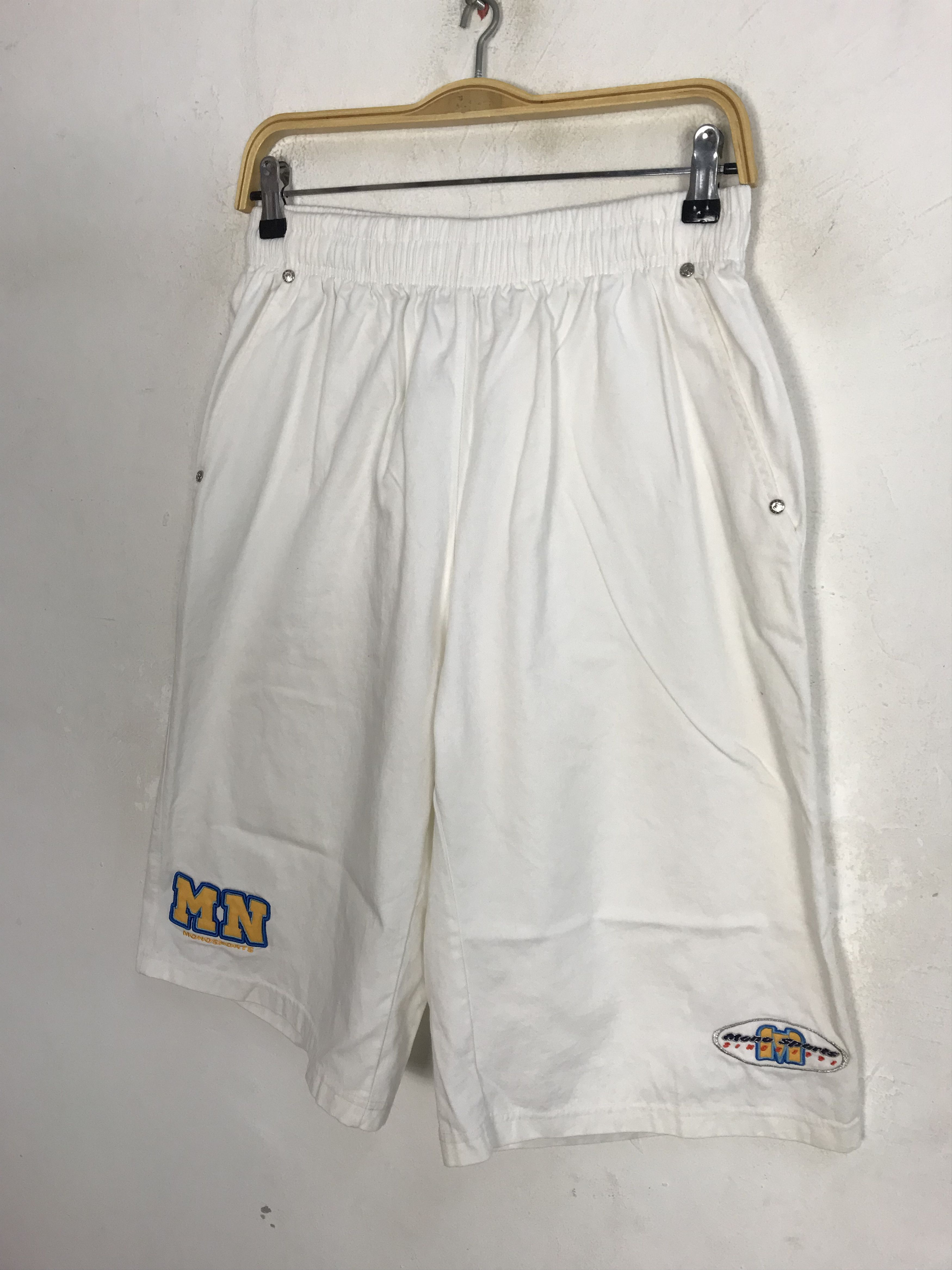 Vintage Mono Sport Company Short Pant Stretchable Embroidery Logo Size US 30 / EU 46 - 3 Thumbnail