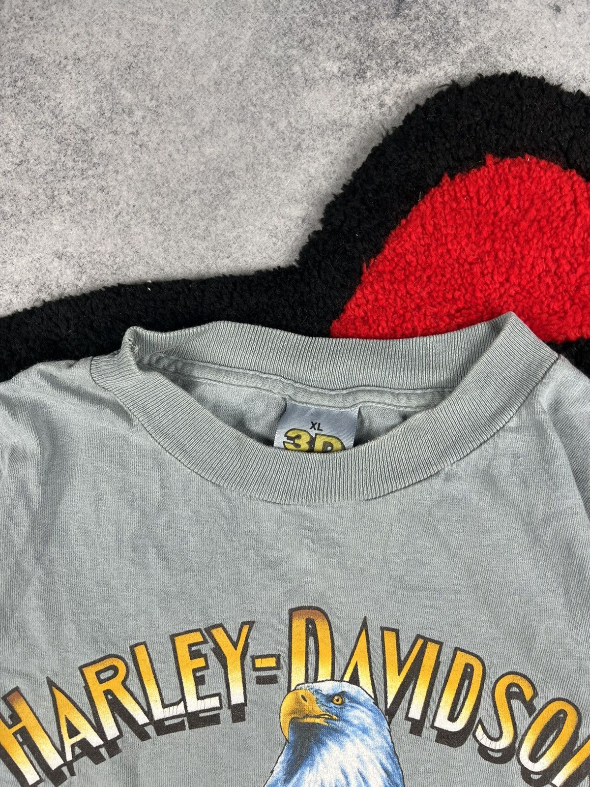 Harley Davidson Vintage Harley Davidson 1990 3D Emblem USA Eagle Y2K Tee Size US XL / EU 56 / 4 - 10 Thumbnail