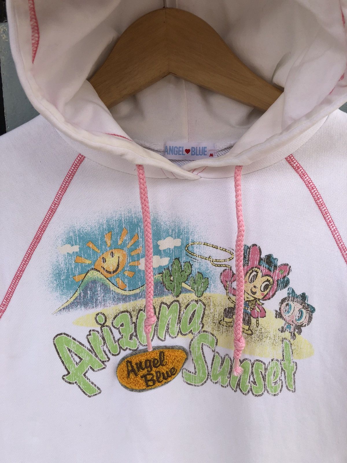 Angel Blue × Hysteric Glamour × Japanese Brand 2000s Angel Blue Distressed Hoodie Size US S / EU 44-46 / 1 - 4 Thumbnail