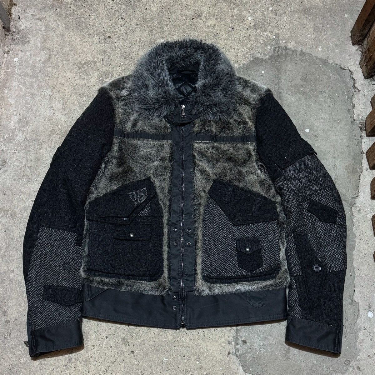 Dolce&Gabbana fur down jacket y2k アーカイブ