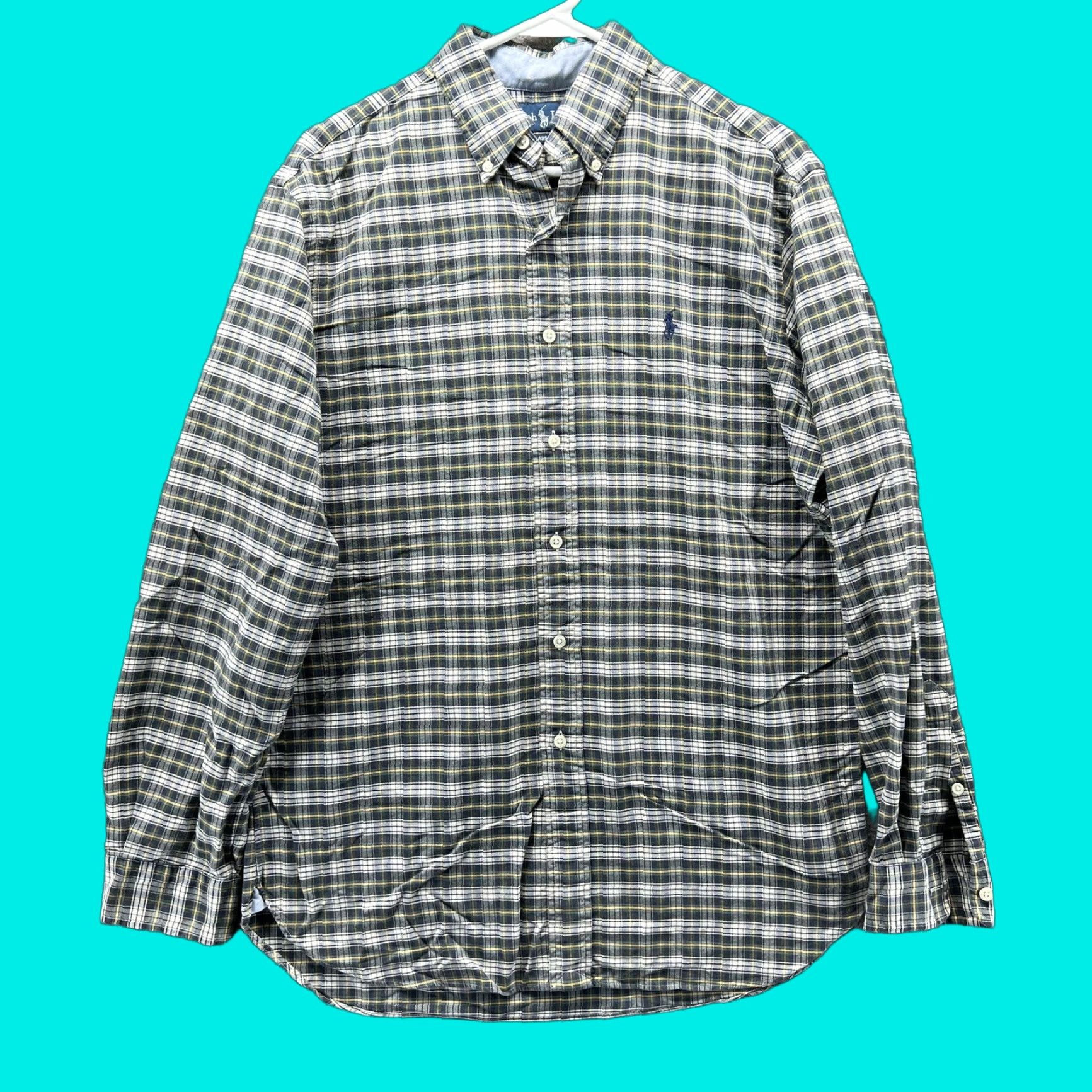 Ralph Lauren Ralph Lauren Shirt Mens Medium Green Tartan Plaid Button Front Casual Woven VTG Size US M / EU 48-50 / 2 - 1 Thumbnail